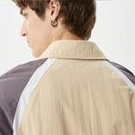 Erkek Gömlek Yaka Renk Bloklu Kahverengi Mont