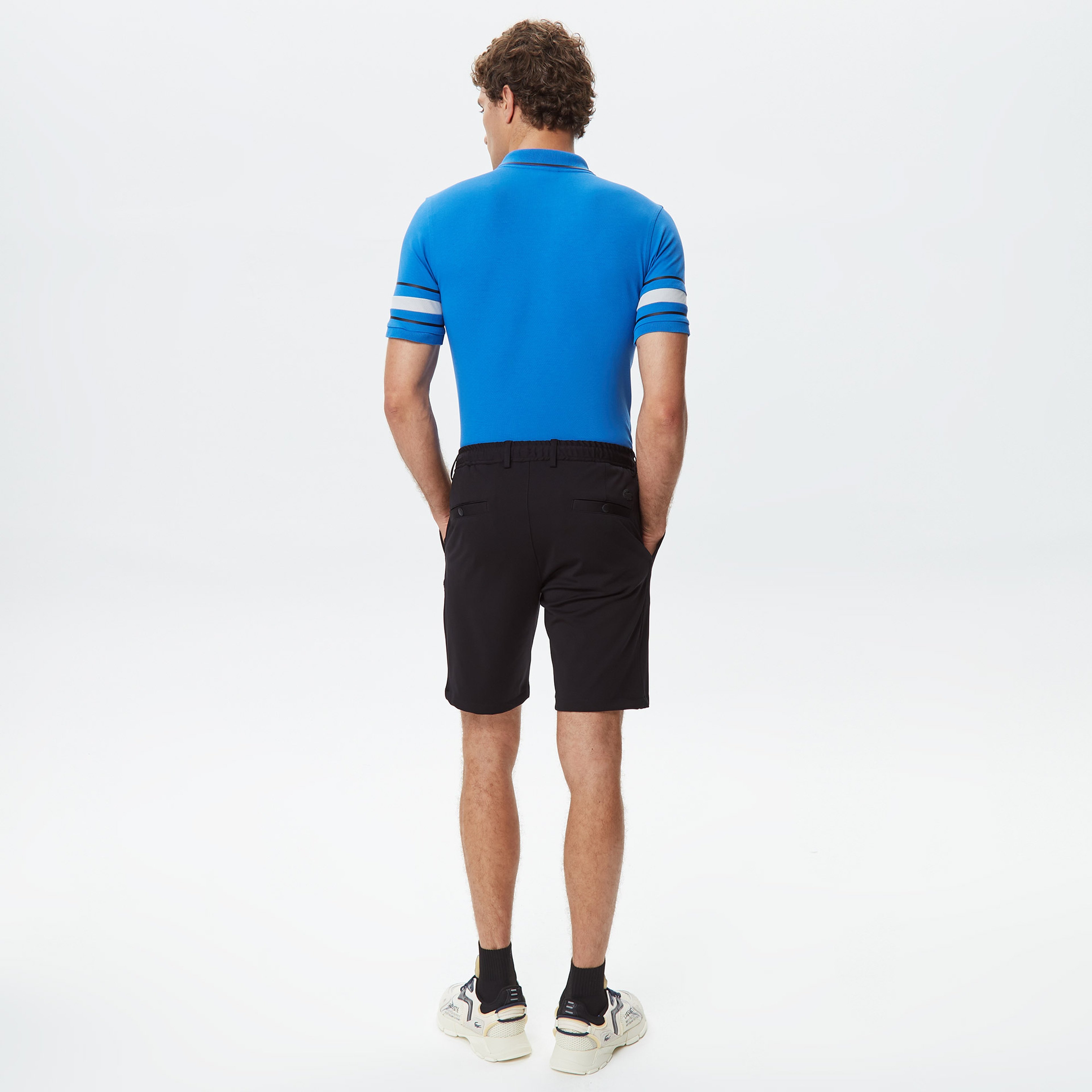 Erkek Tapered Fit Siyah Bermuda