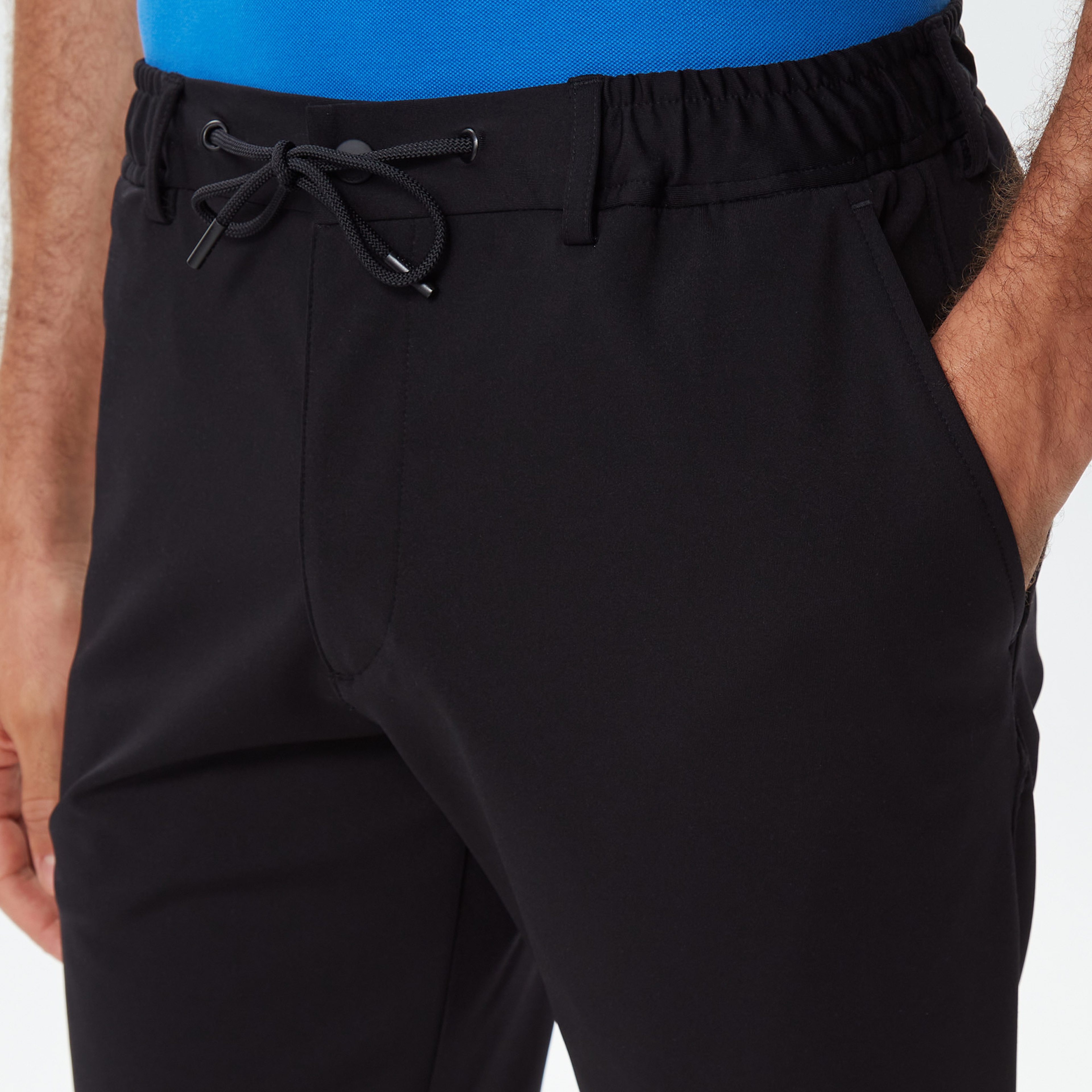 Erkek Tapered Fit Siyah Bermuda