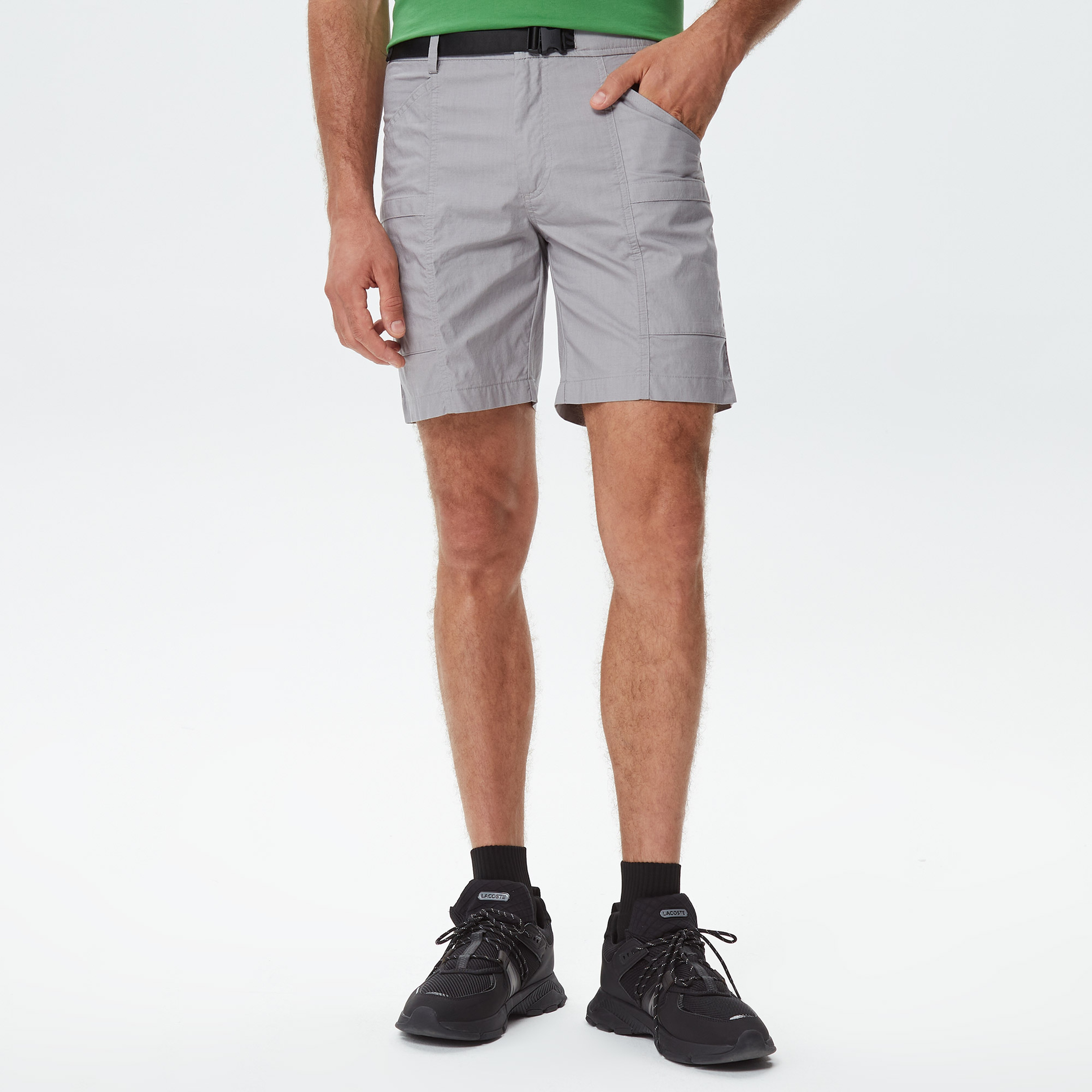 Erkek Regular Fit Gri Bermuda