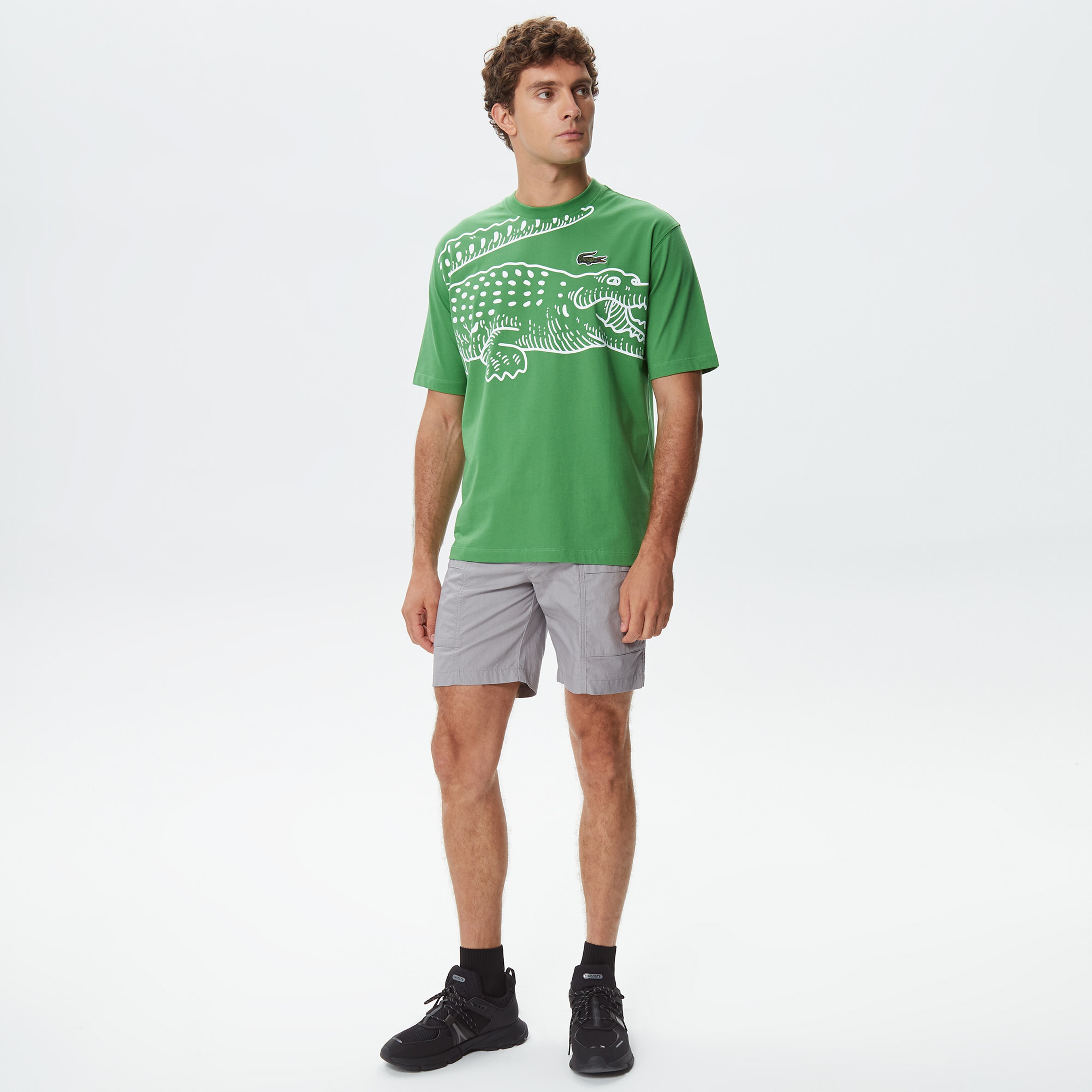 Erkek Regular Fit Gri Bermuda