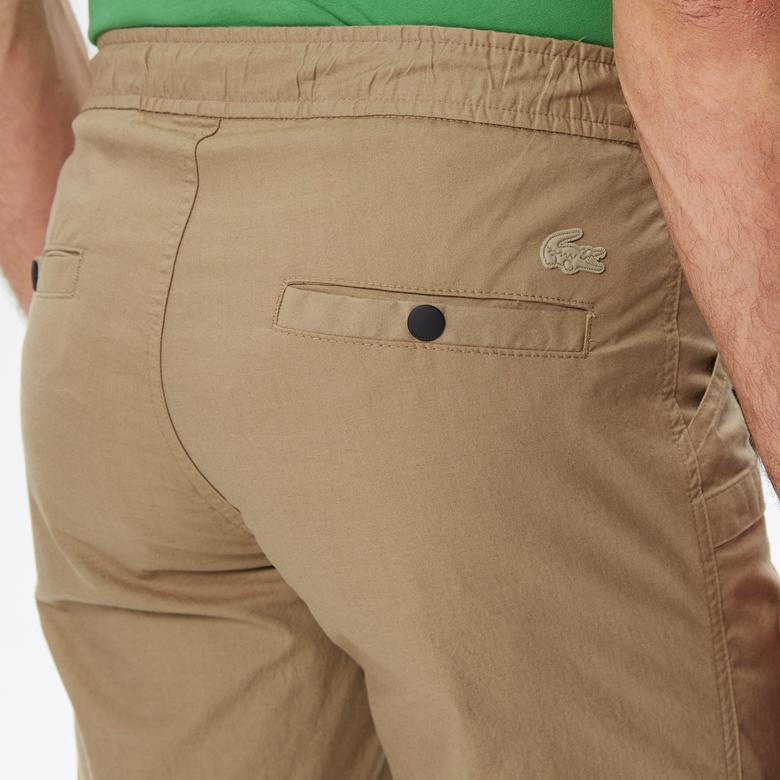 Erkek Regular Fit Bej Bermuda