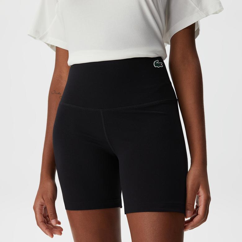 Active Kadın Tight Fit Baskılı Siyah Şort