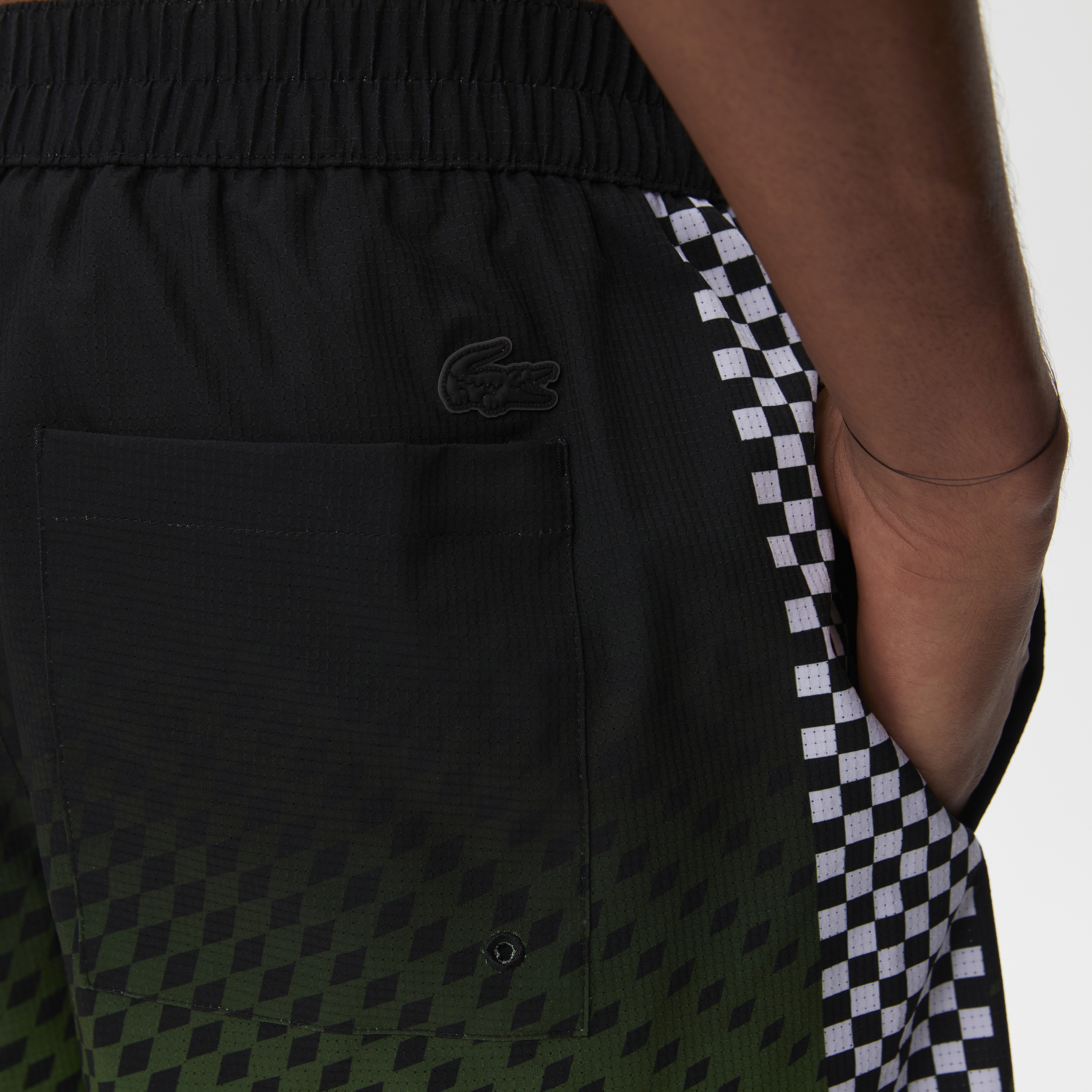 Active Erkek Baskılı Siyah Deniz Şortu