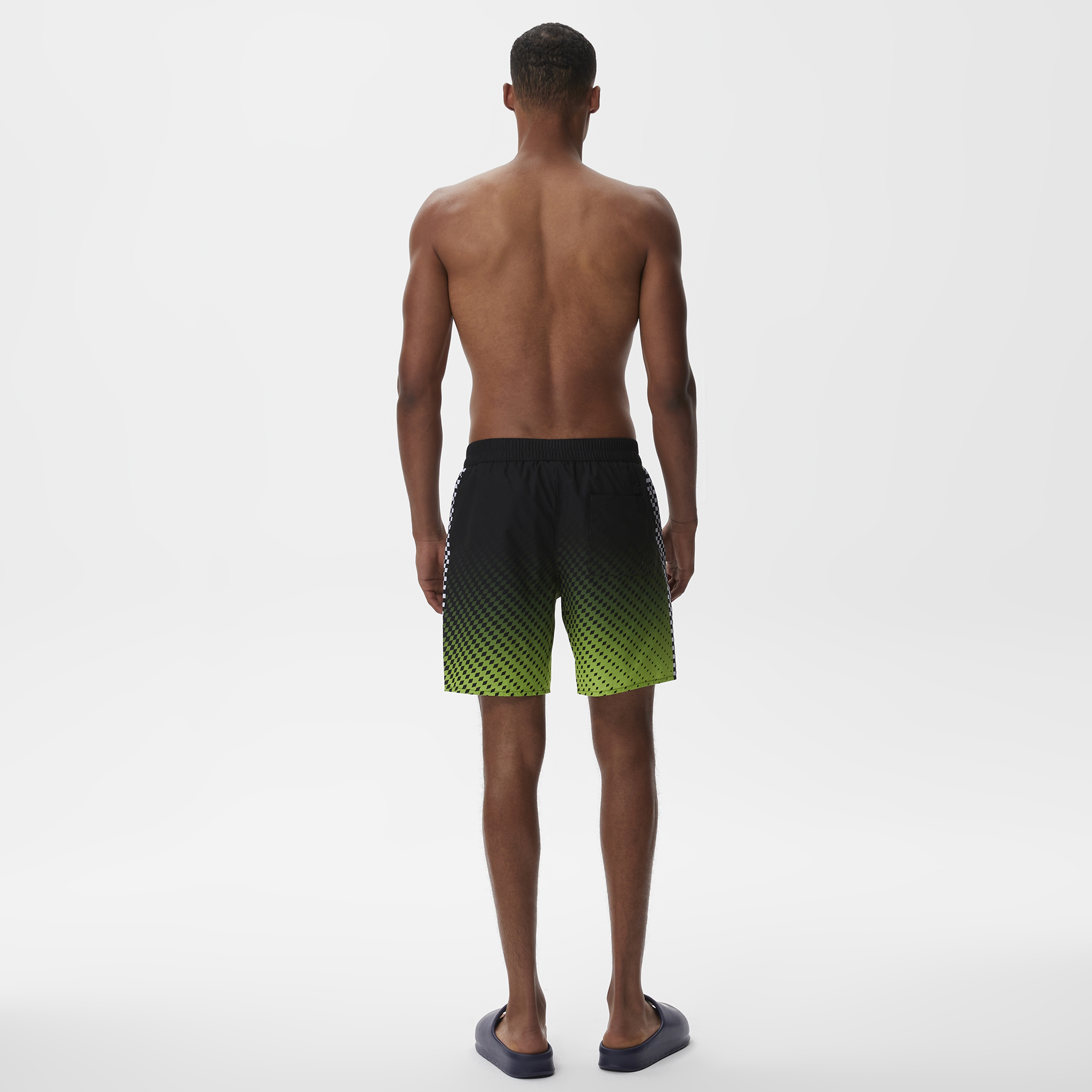 Active Erkek Baskılı Siyah Deniz Şortu