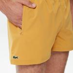 Erkek Regular Fit Çizgili Sarı Mayo Şort