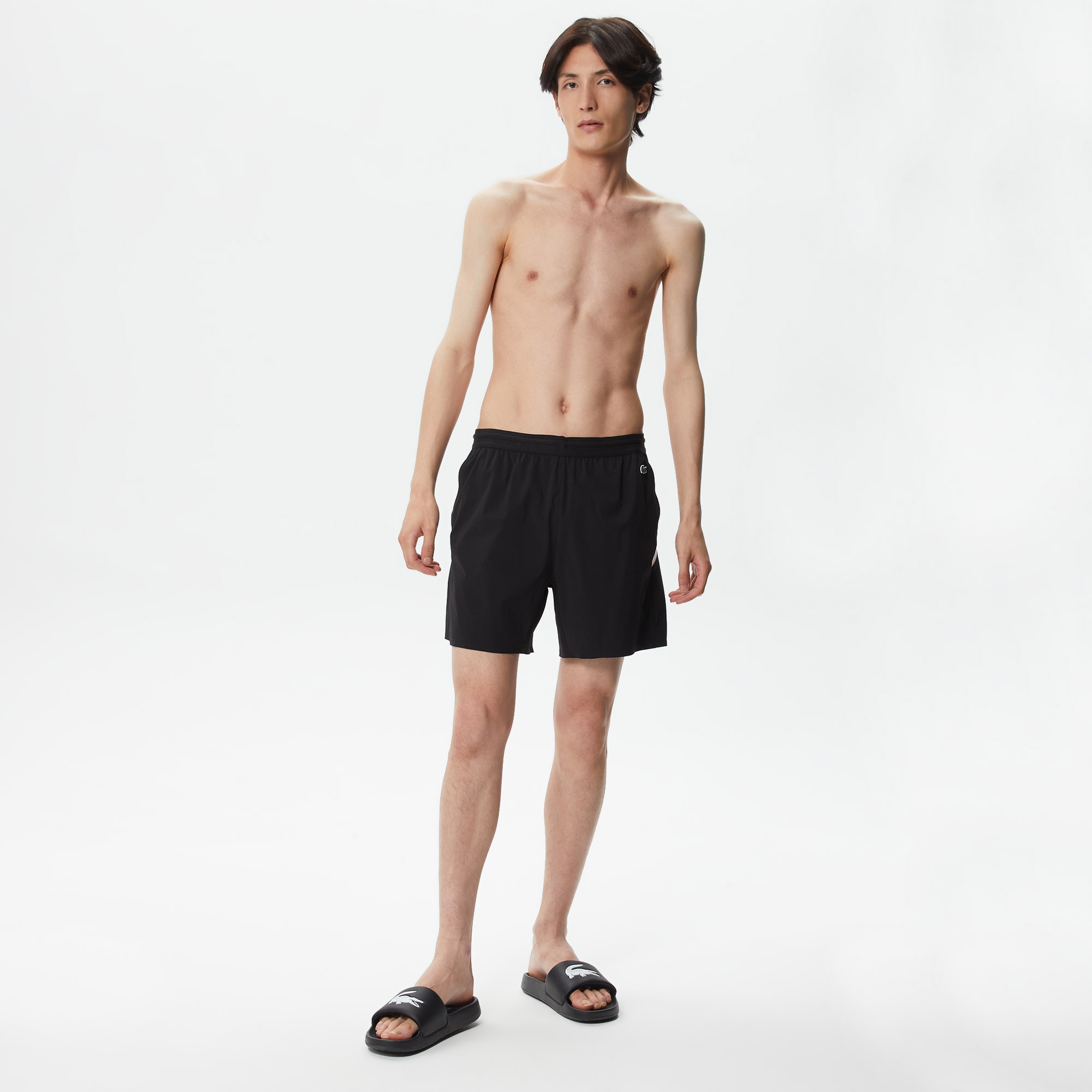 Erkek Renk Bloklu Mavi Mayo Şort