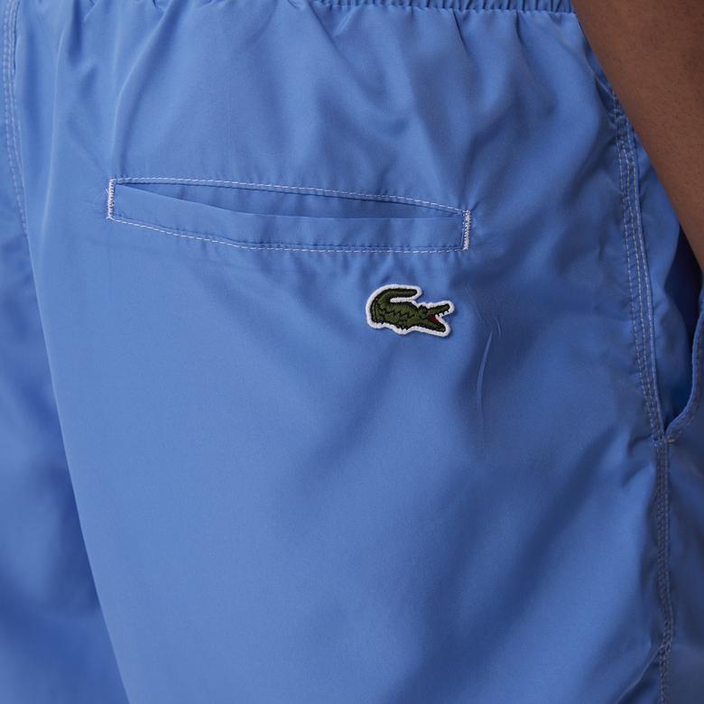 Erkek Baskılı Mavi Mayo Şort