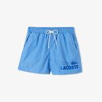 Erkek Baskılı Mavi Mayo Şort