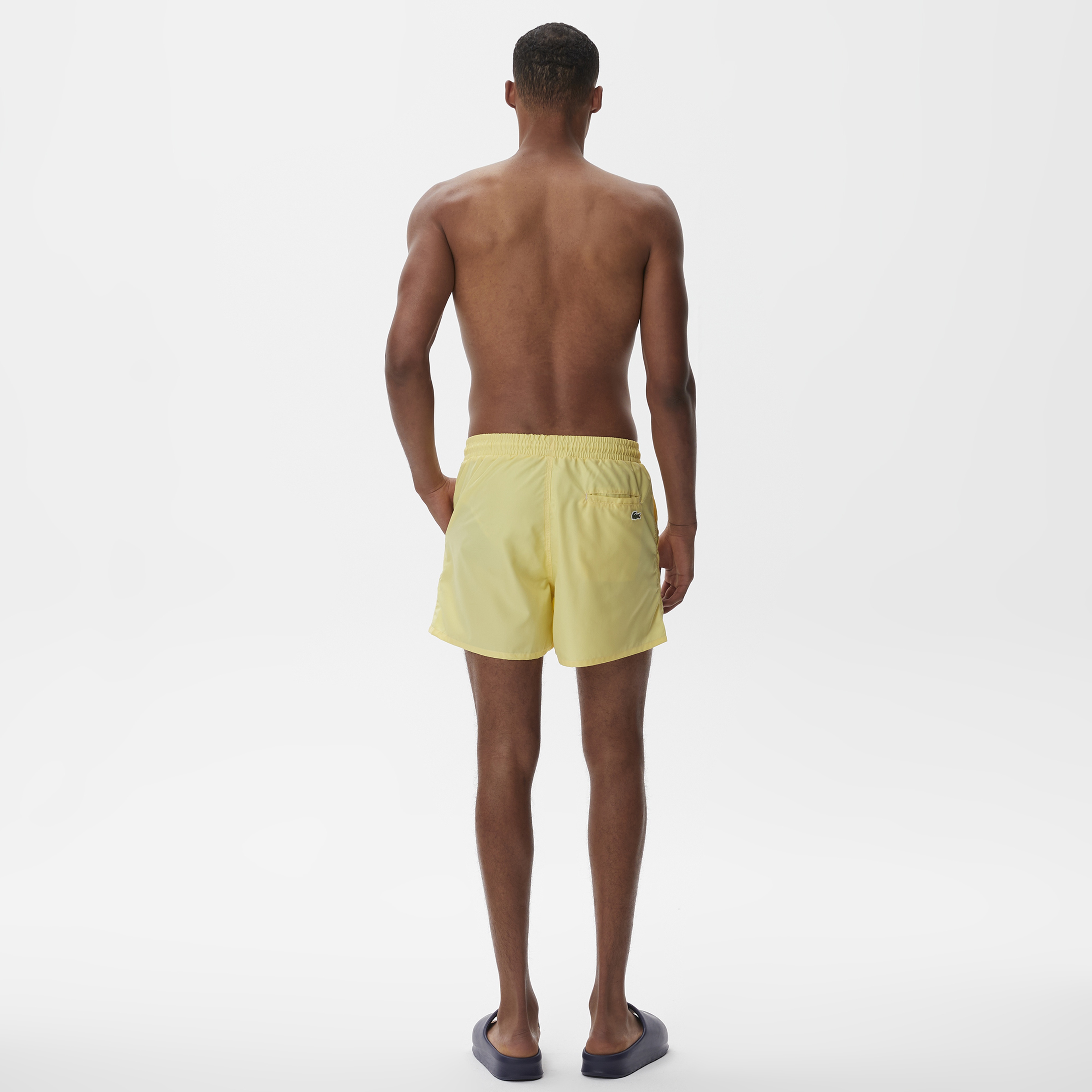 Erkek Baskılı Sarı Mayo Şort