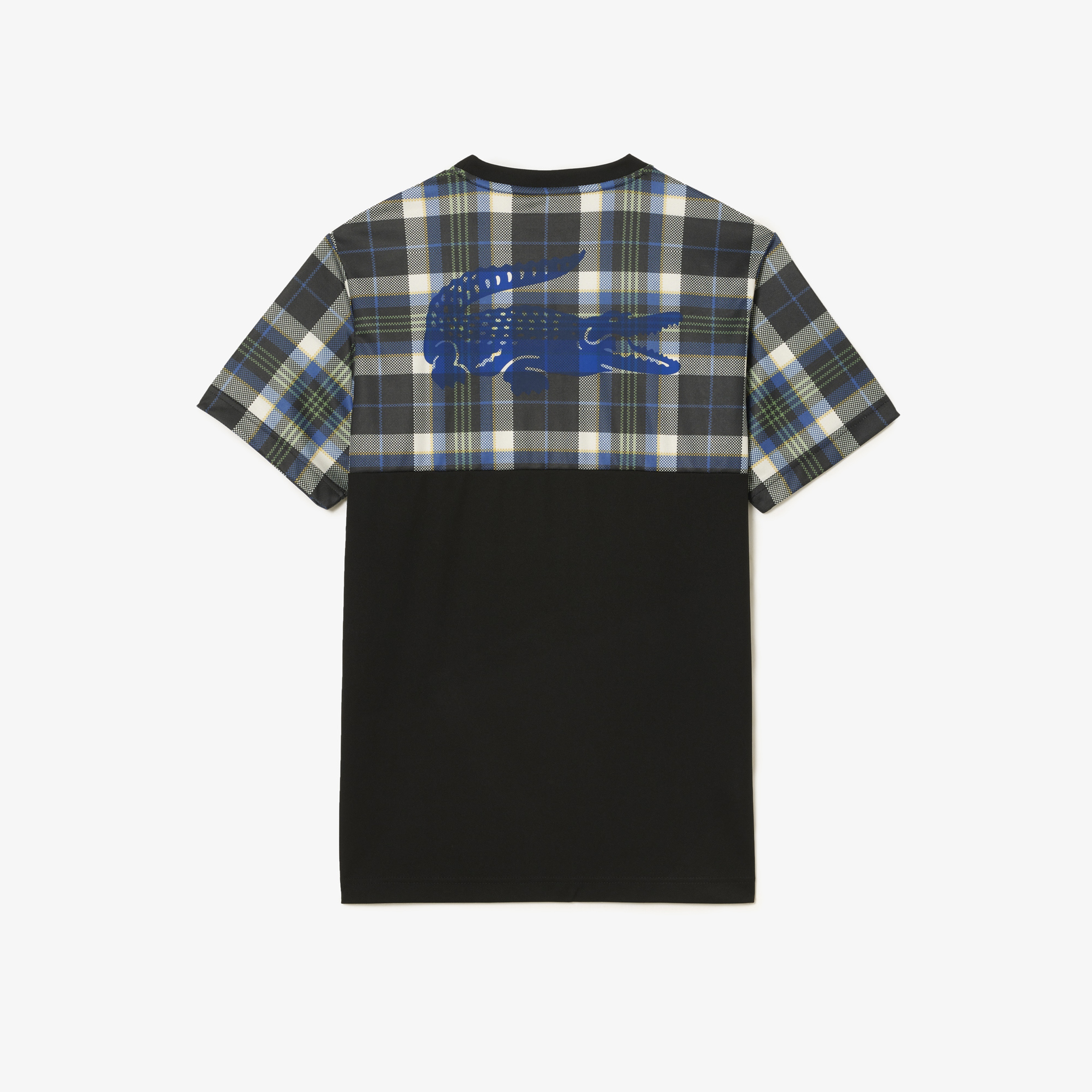 Lacoste SPORT Erkek Regular Fit Bisiklet Yaka Renk Bloklu Siyah T-Shirt