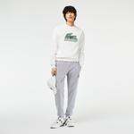 Erkek Slim Fit Baskılı Gri Eşofman Altı