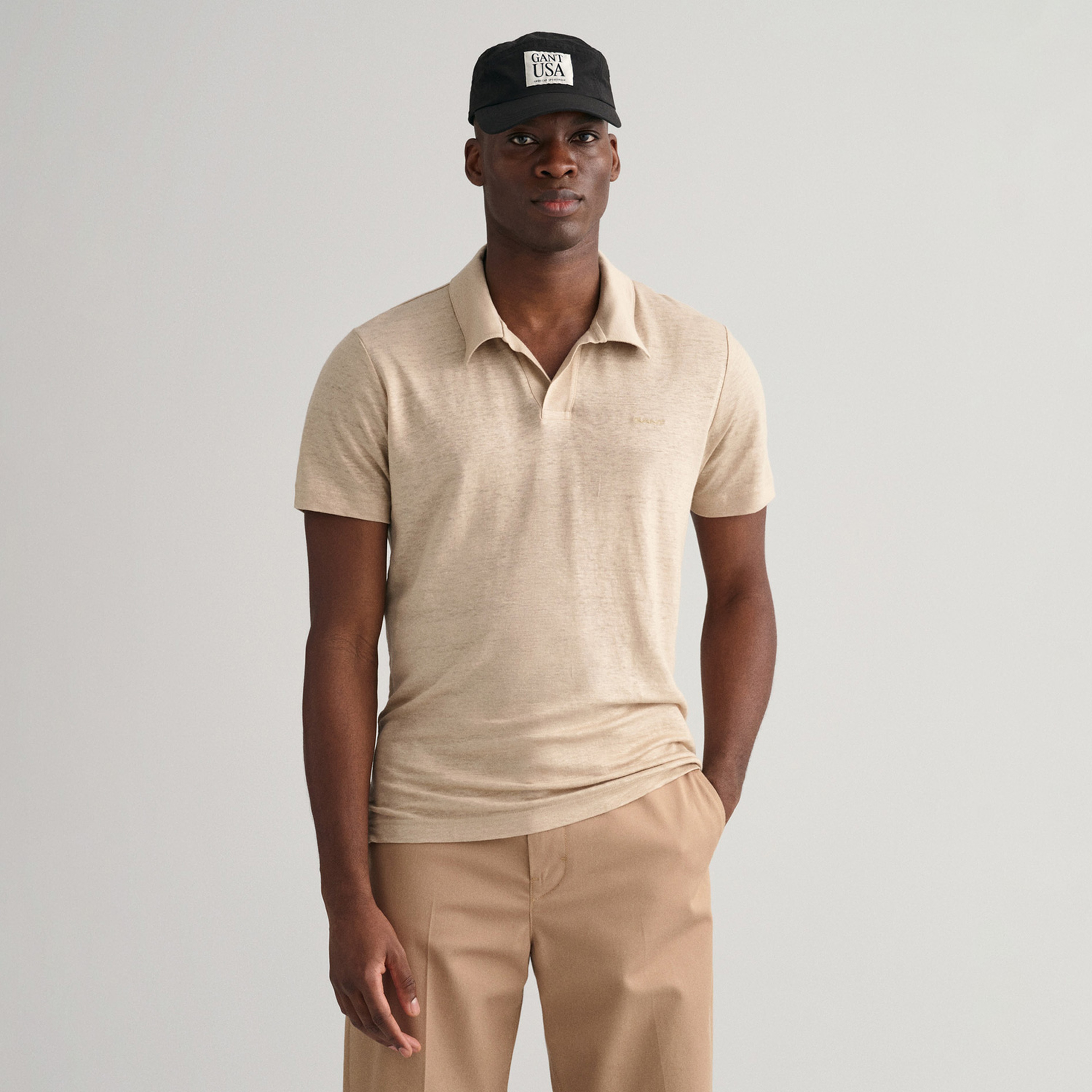 GANT Erkek Bej Regular Fit Polo