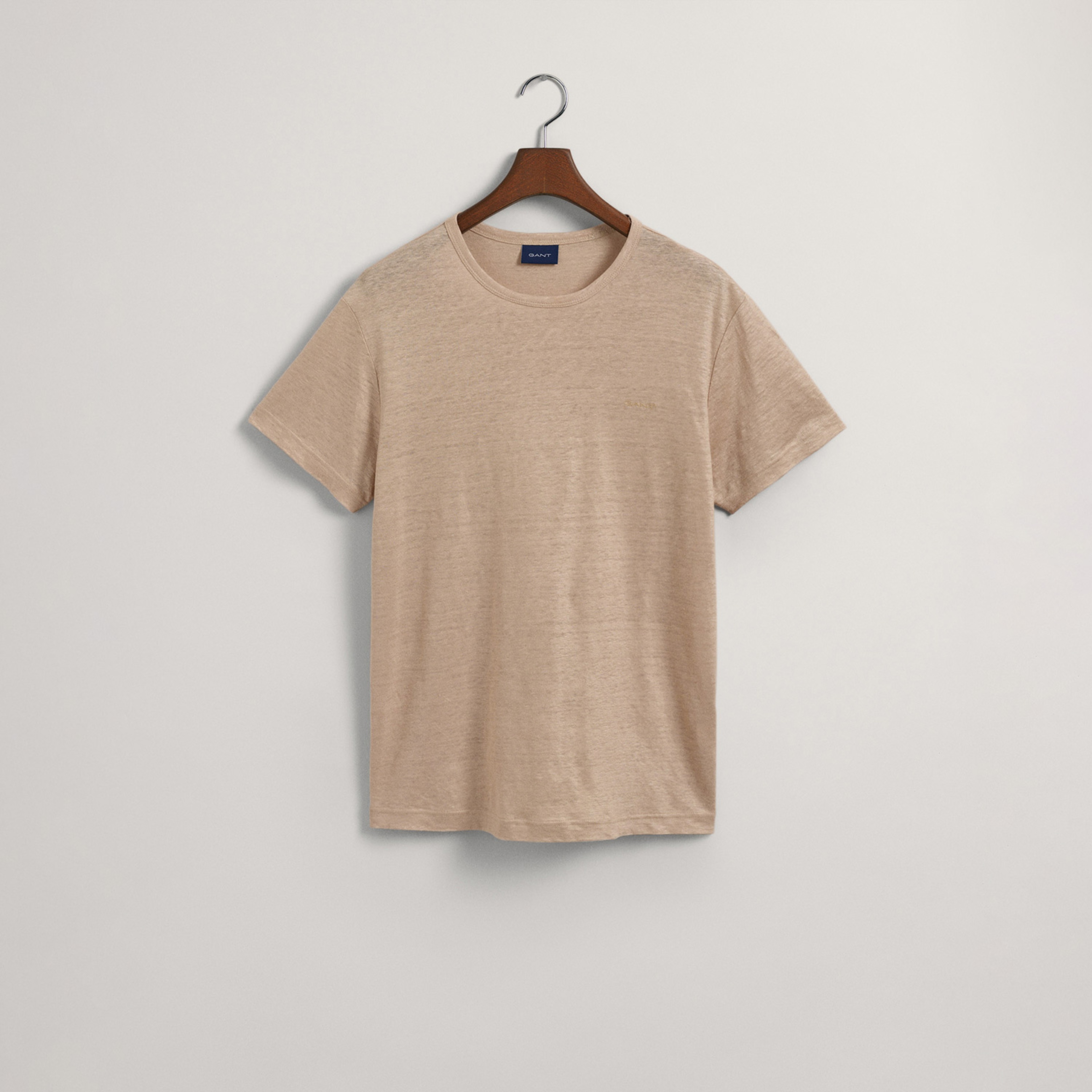 GANT Erkek Bej Regular Fit Bisiklet Yaka T-shirt