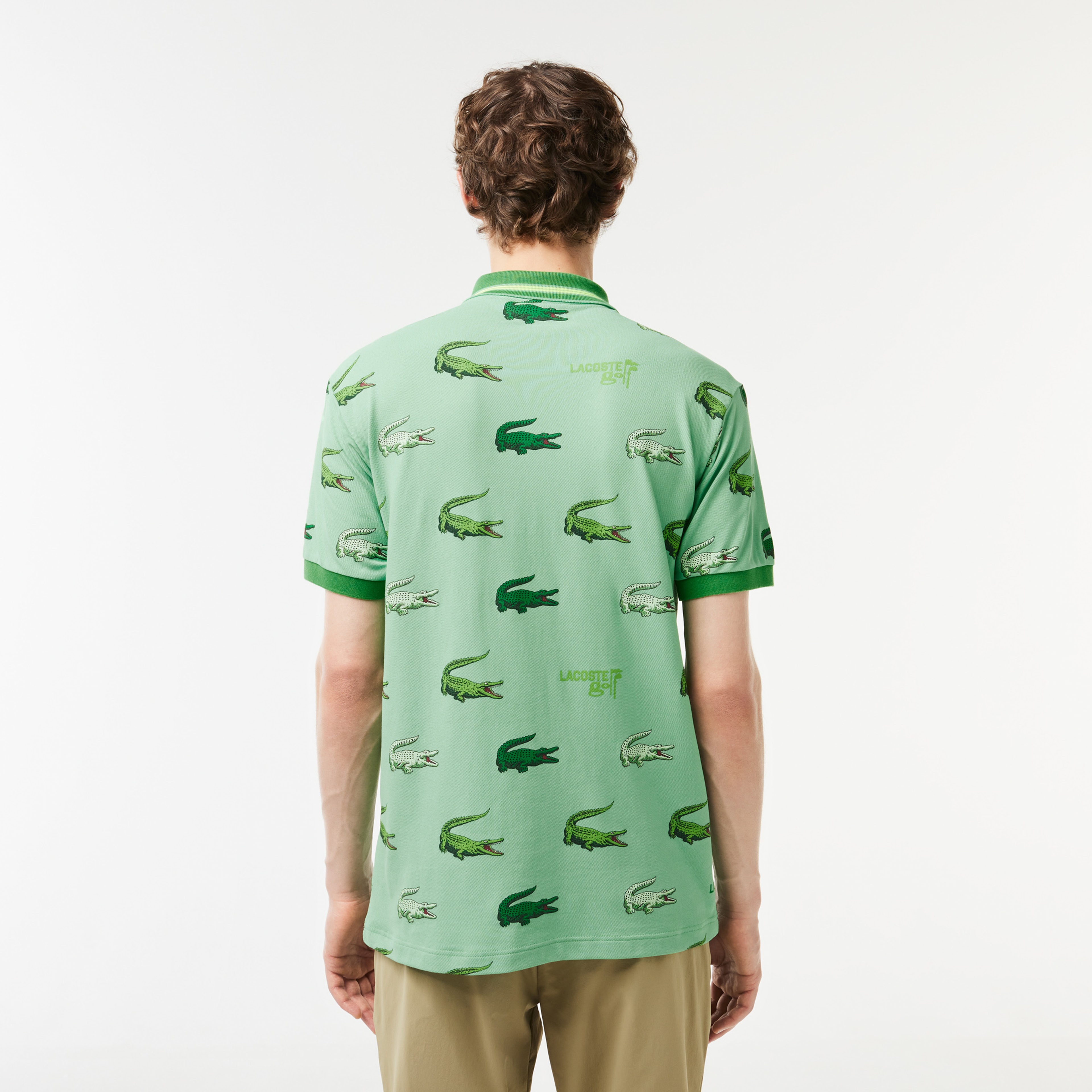 SPORT Erkek Classic Fit Baskılı Yeşil Polo