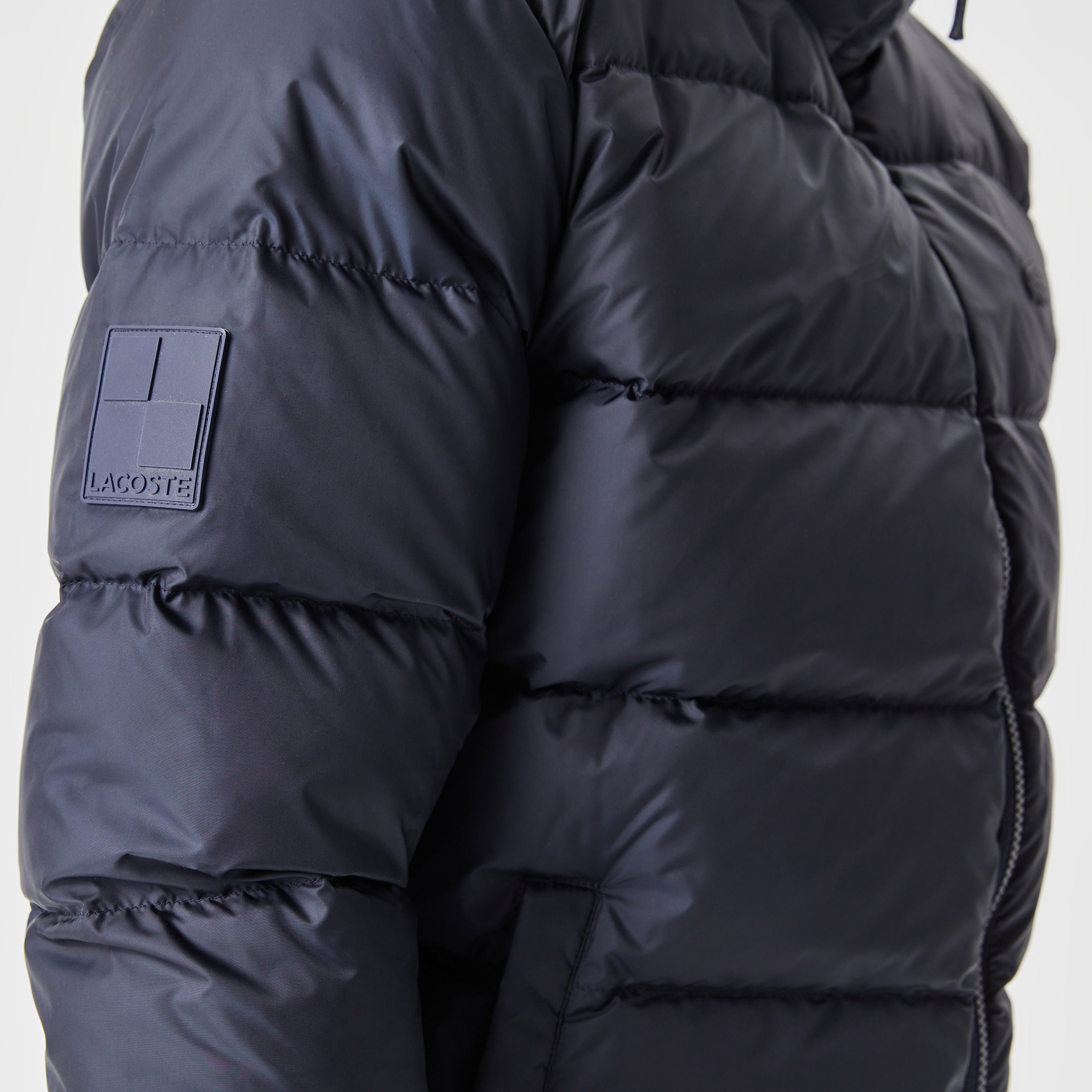 Lacoste Kapitone Erkek Lacivert Kapüşonlu Mont