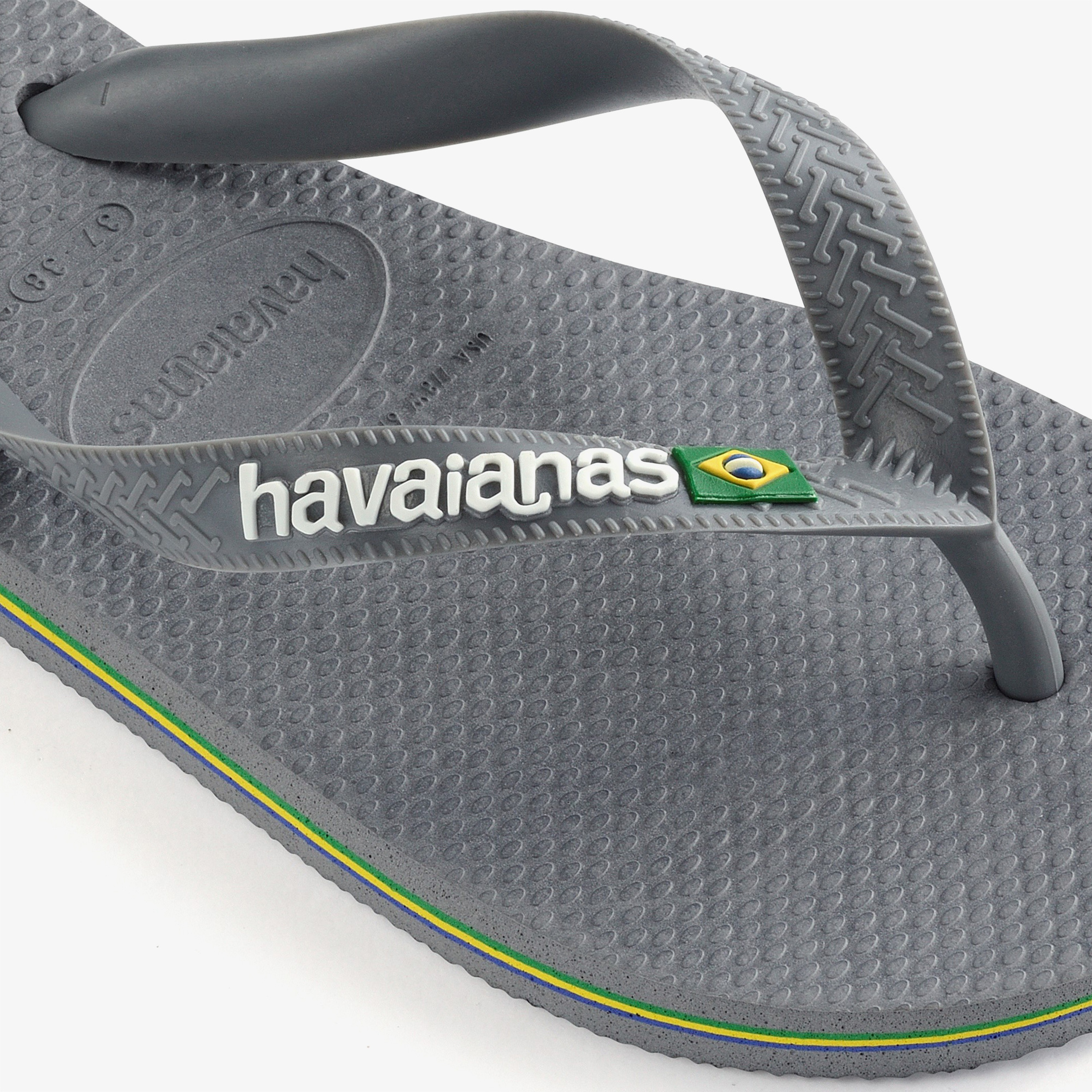 Havaianas Brasil Logo Erkek Gri Terlik