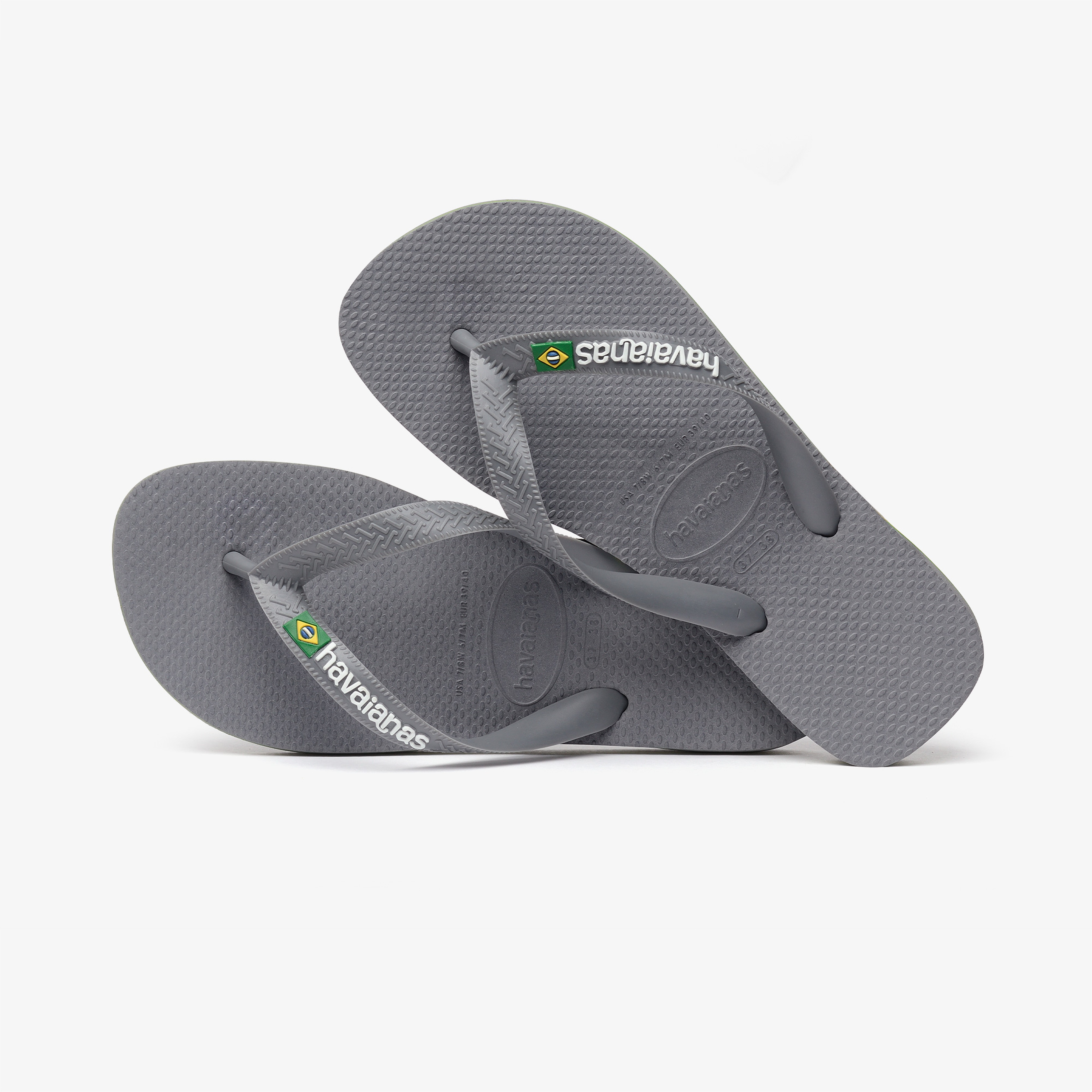 Havaianas Brasil Logo Erkek Gri Terlik