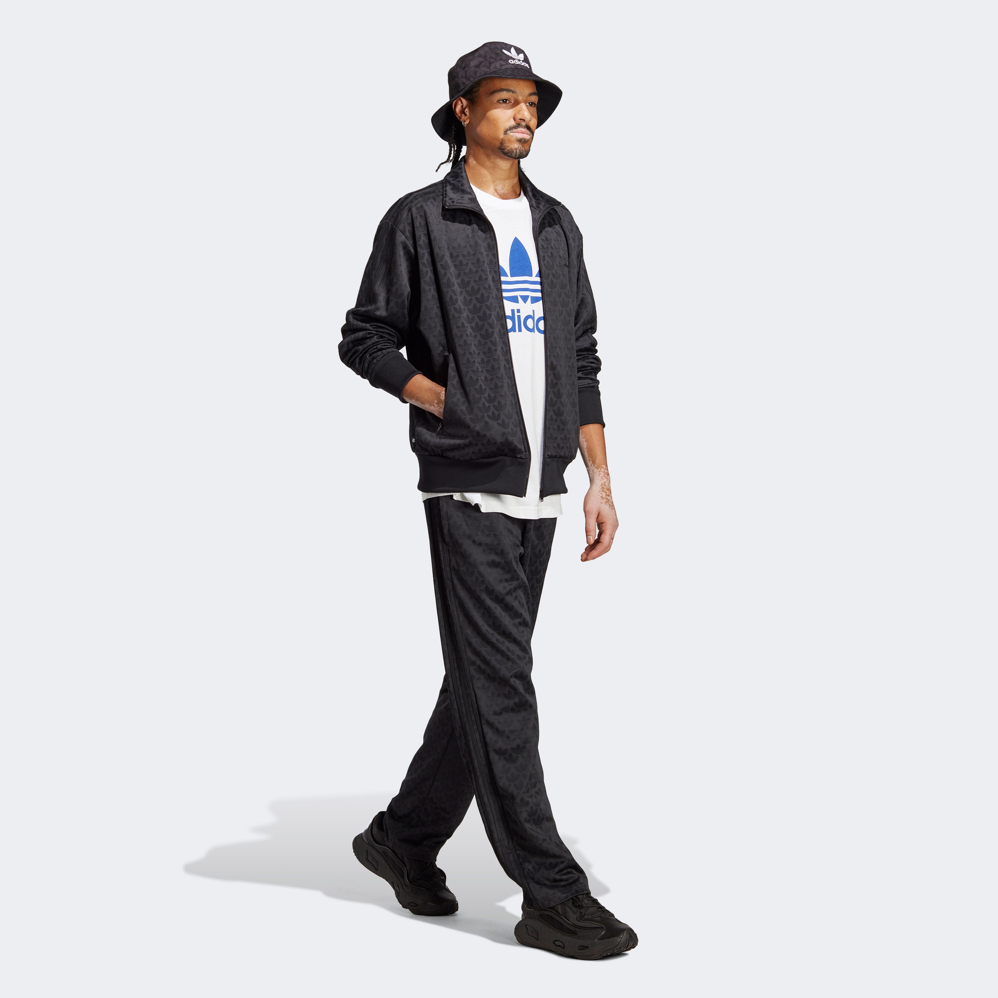 adidas Graphics Monogram Erkek Siyah Eşofman Üstü