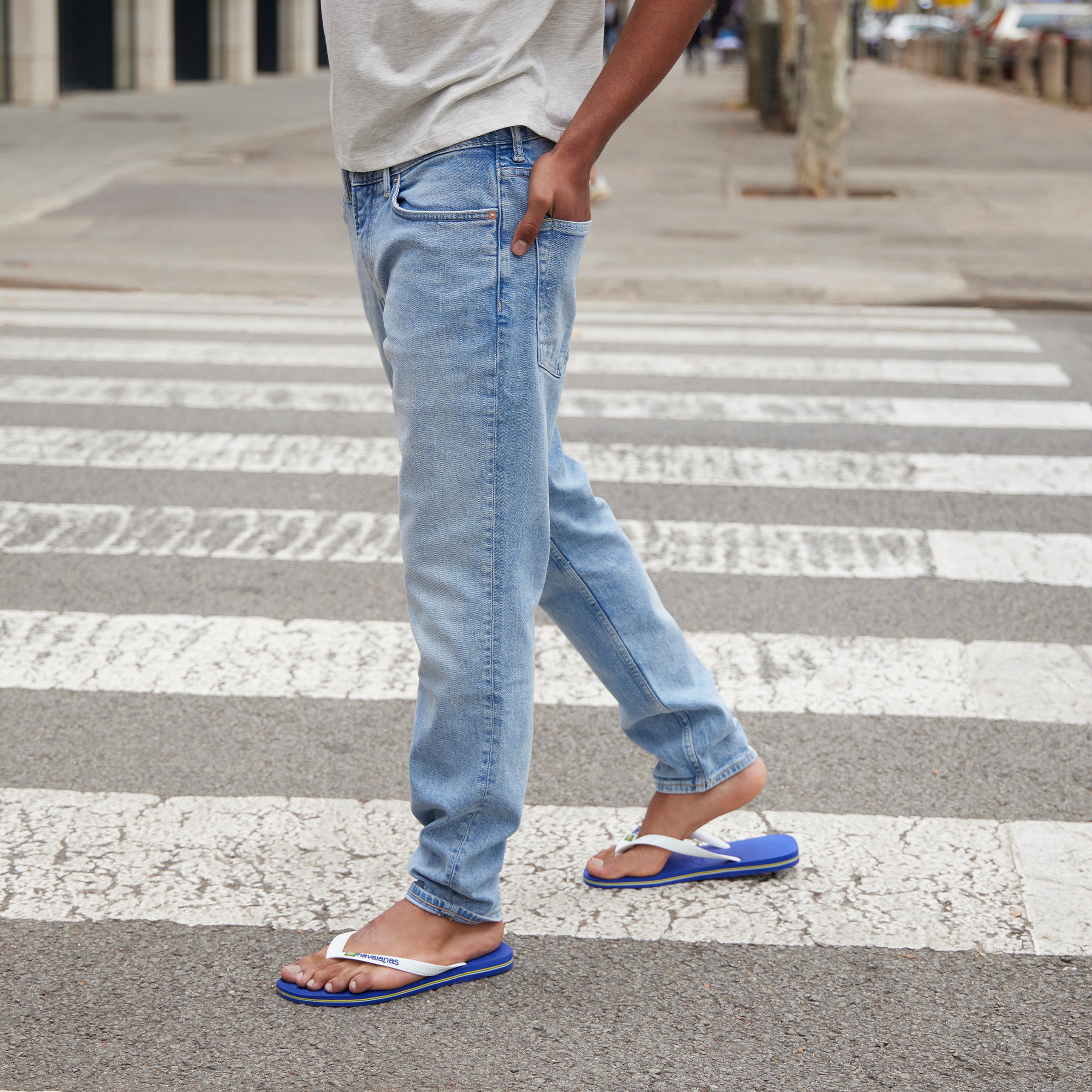 Havaianas Brasil Logo Turquois Unisex Mavi Terlik