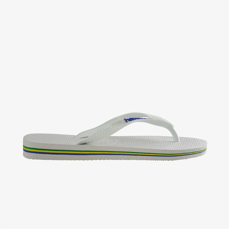 Havaianas Brasil Logo Unisex Beyaz Terlik