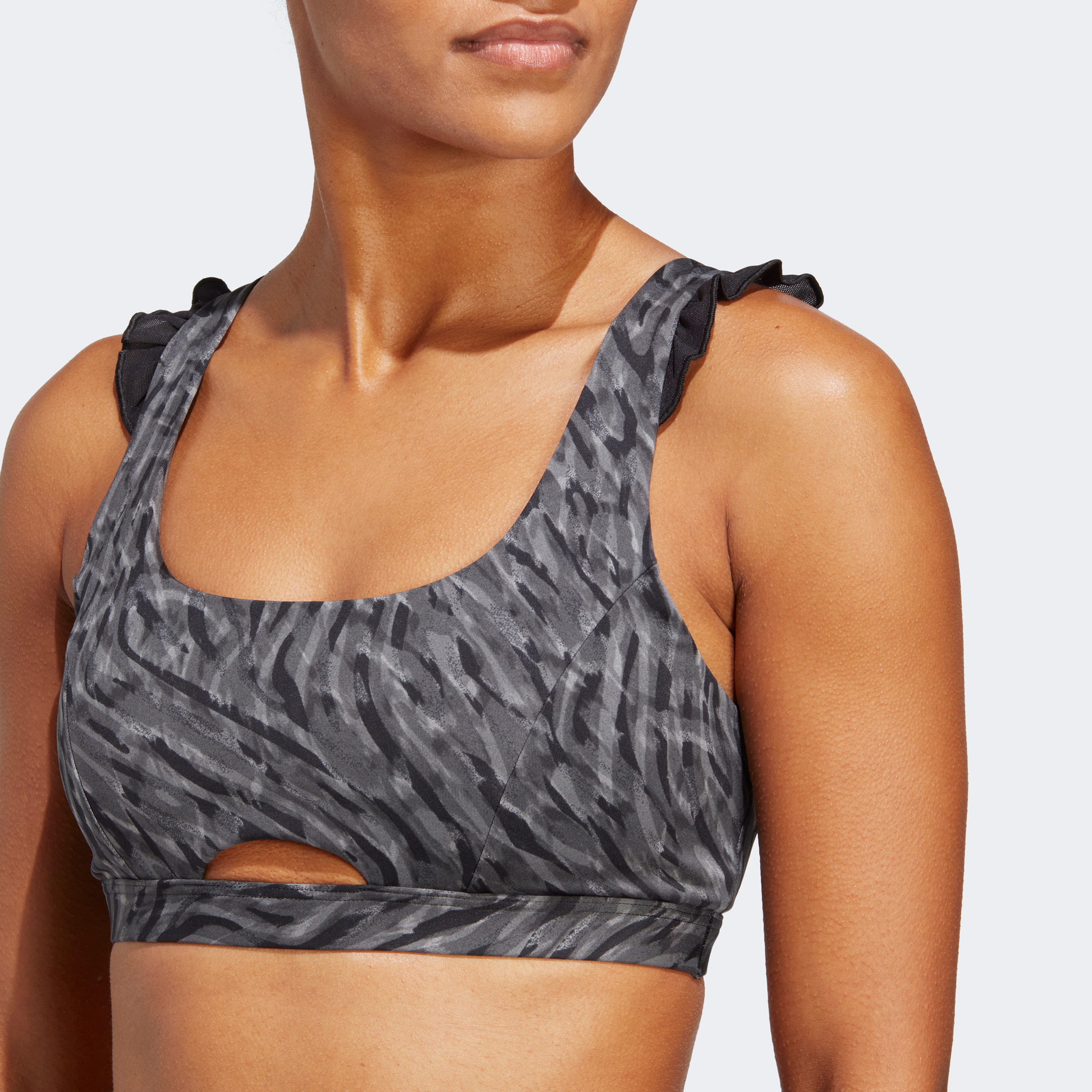 adidas CoreFlow Studio Kadın Gri Bra