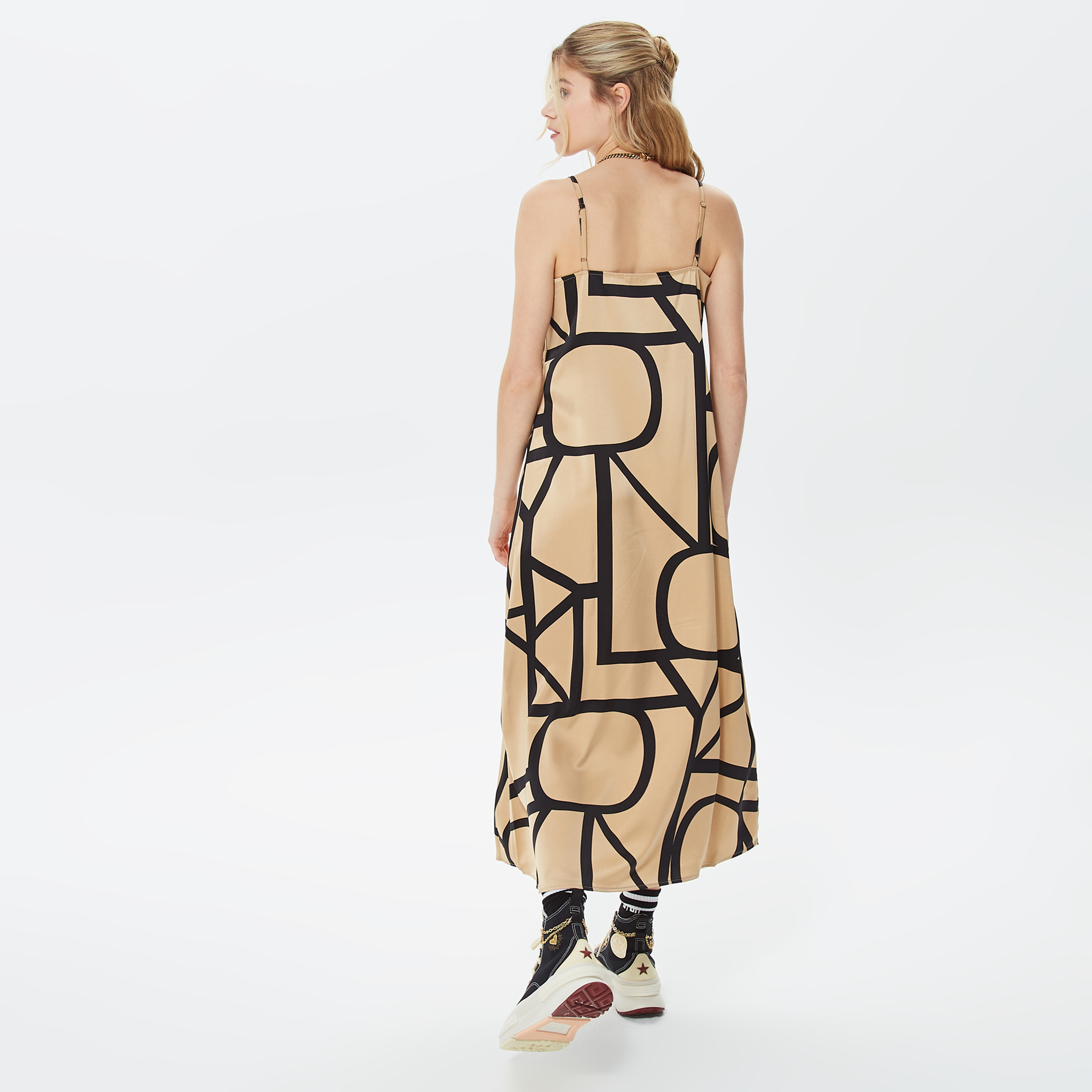 Only Onlamelia Midi Slip Kadın Bej Elbise