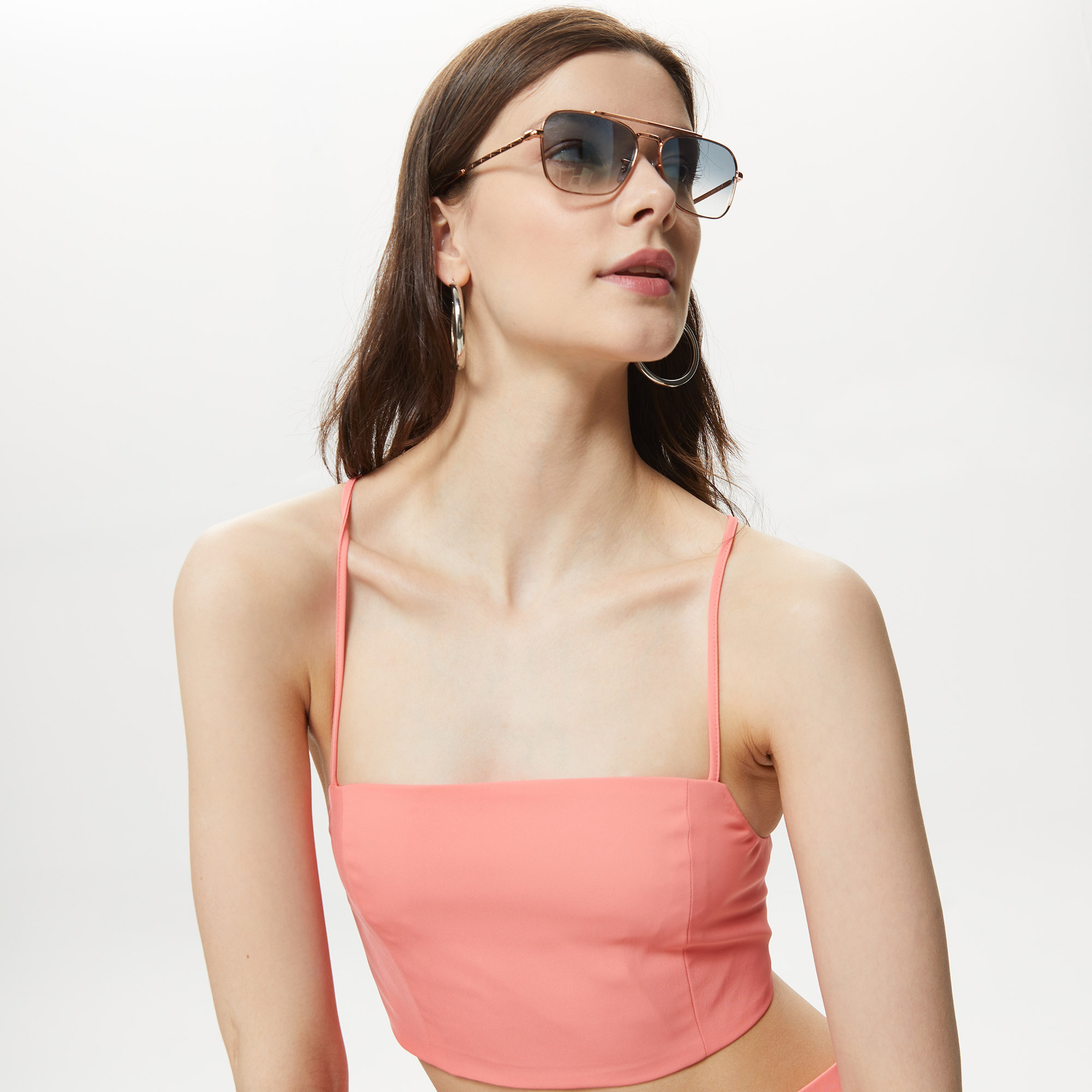 Only Onllaura Strap Tie Top Kadın Turuncu Bluz