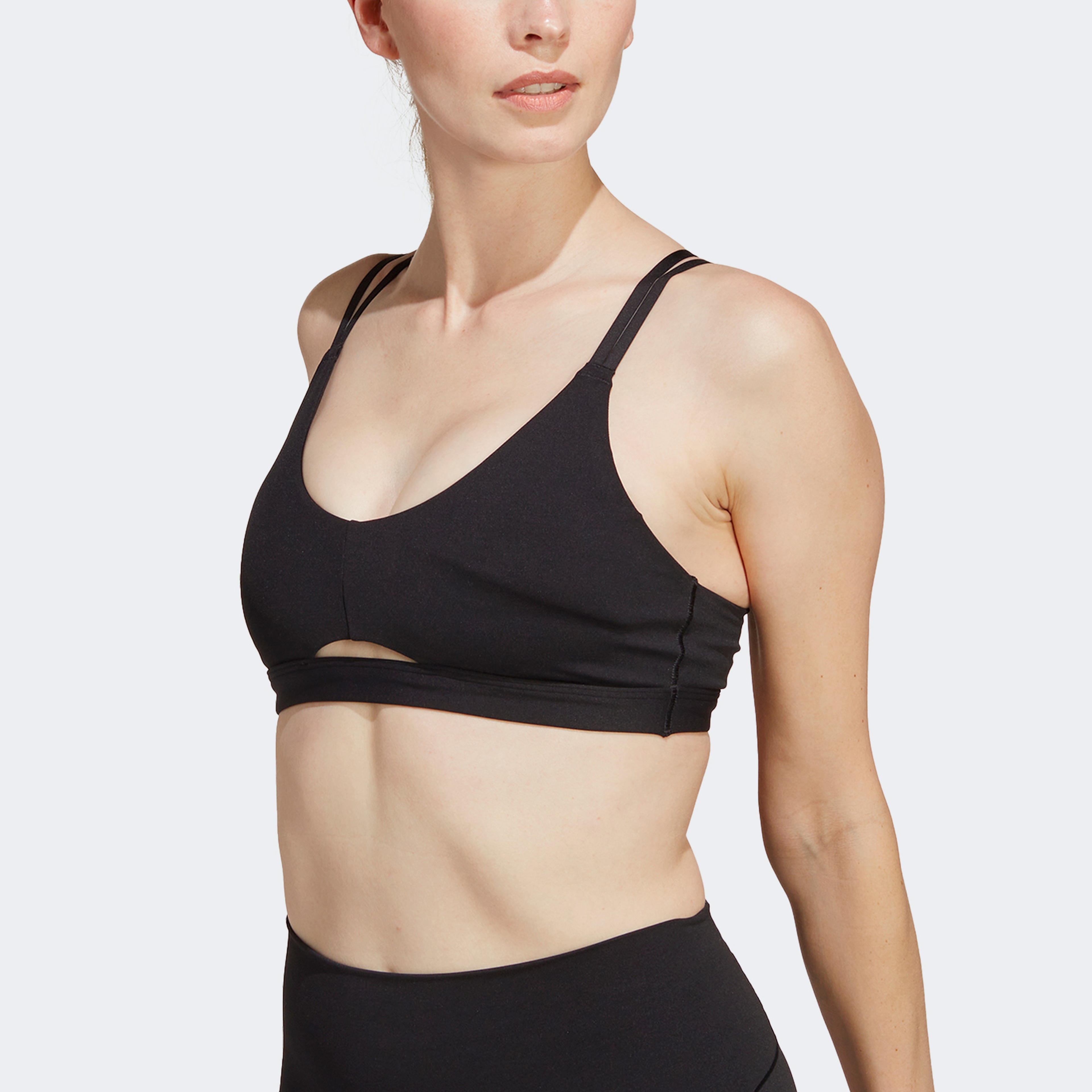 adidas Yoga Studio Luxe Light-Support Kadın Siyah Bra