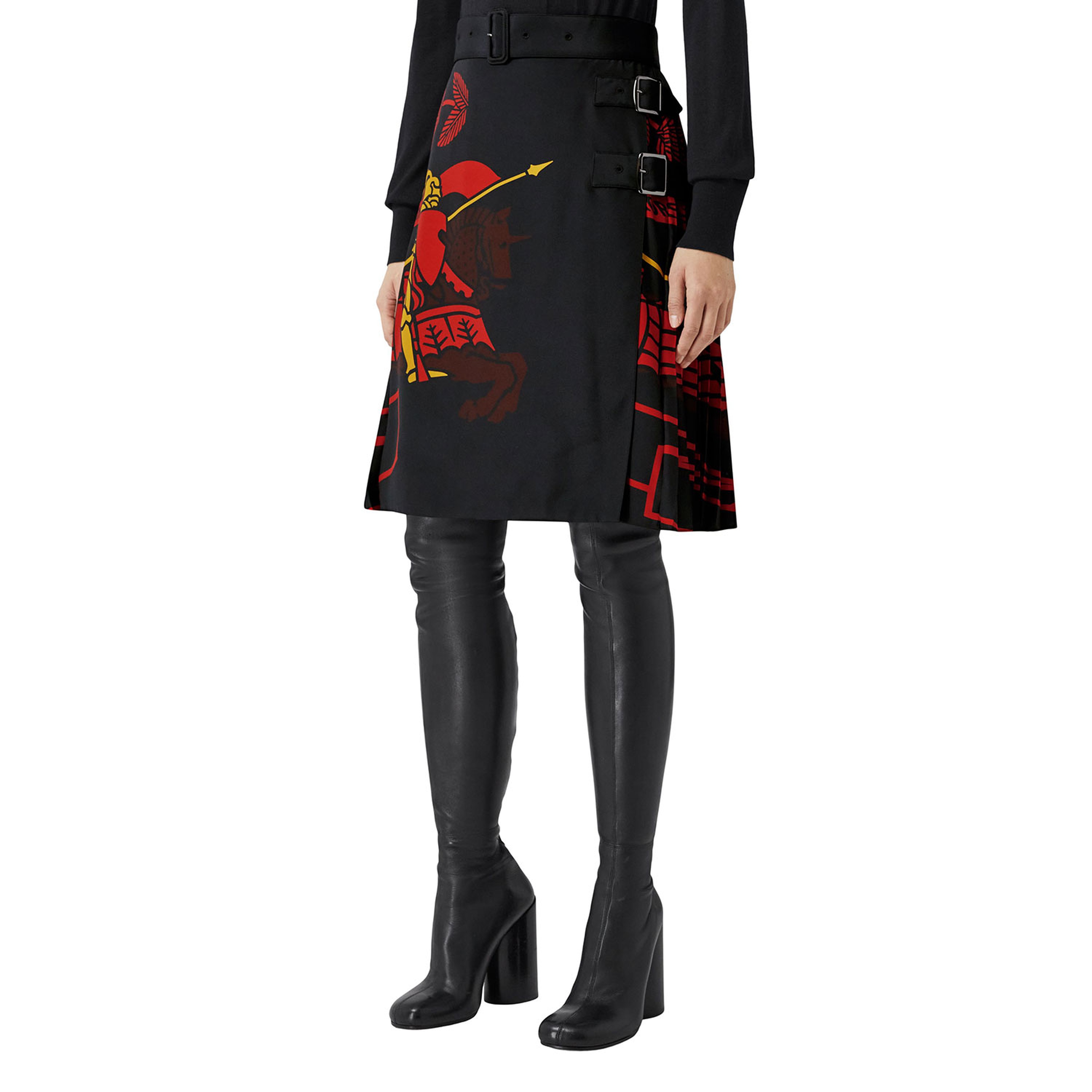 Burberry Kadın Kırmızı Etek