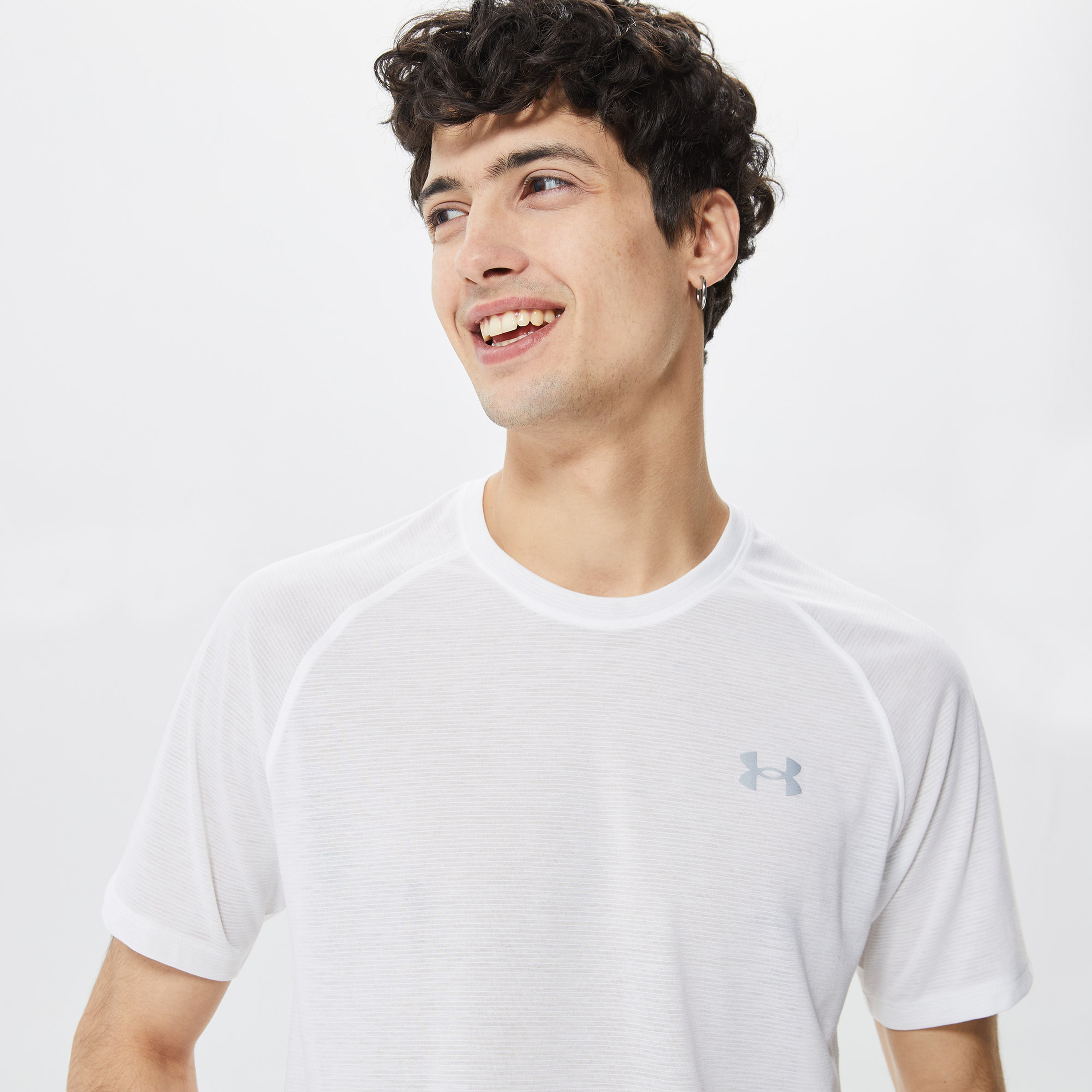 Under Armour Streaker Erkek Beyaz T-Shirt