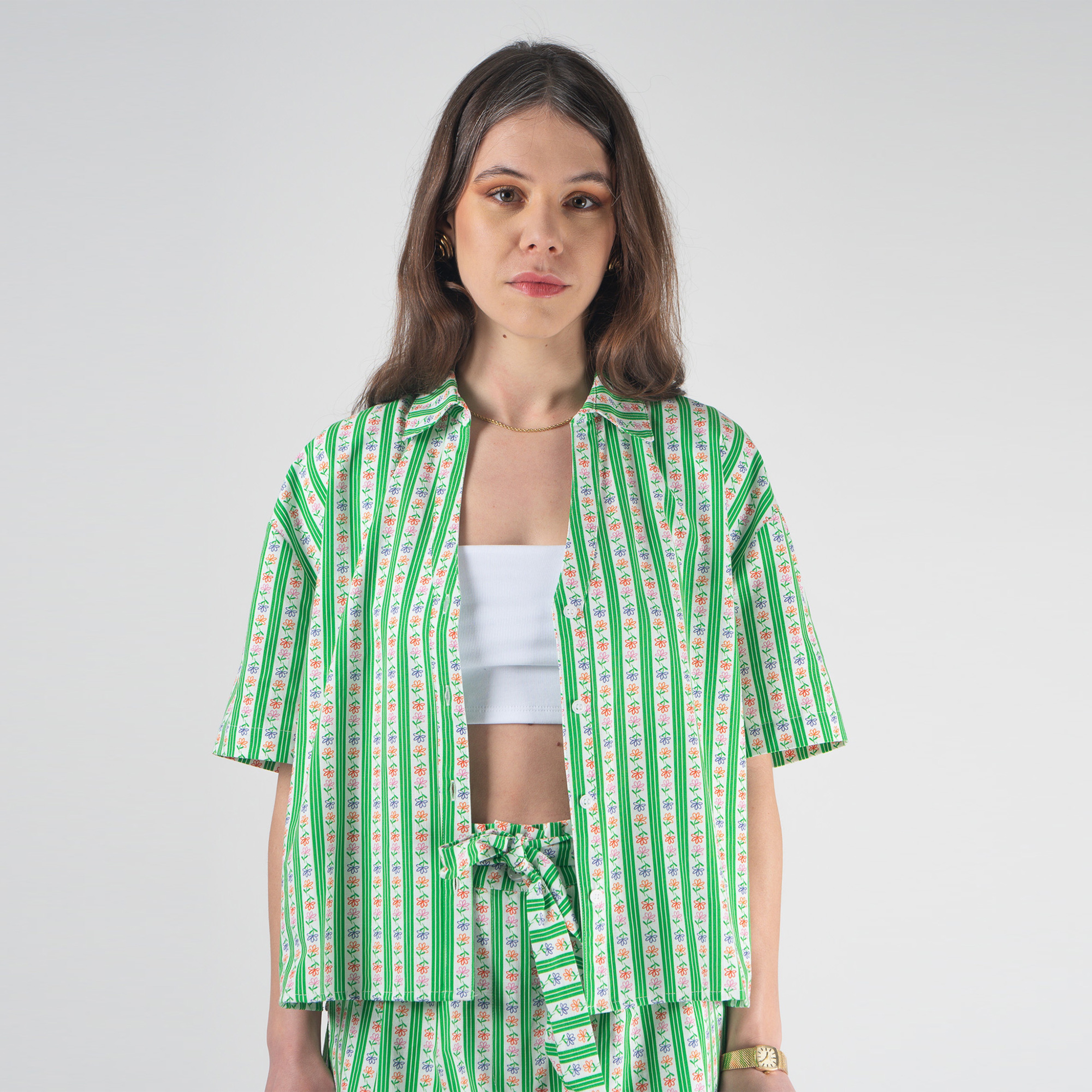 Pemy Store Kadın Yeşil Gömlek