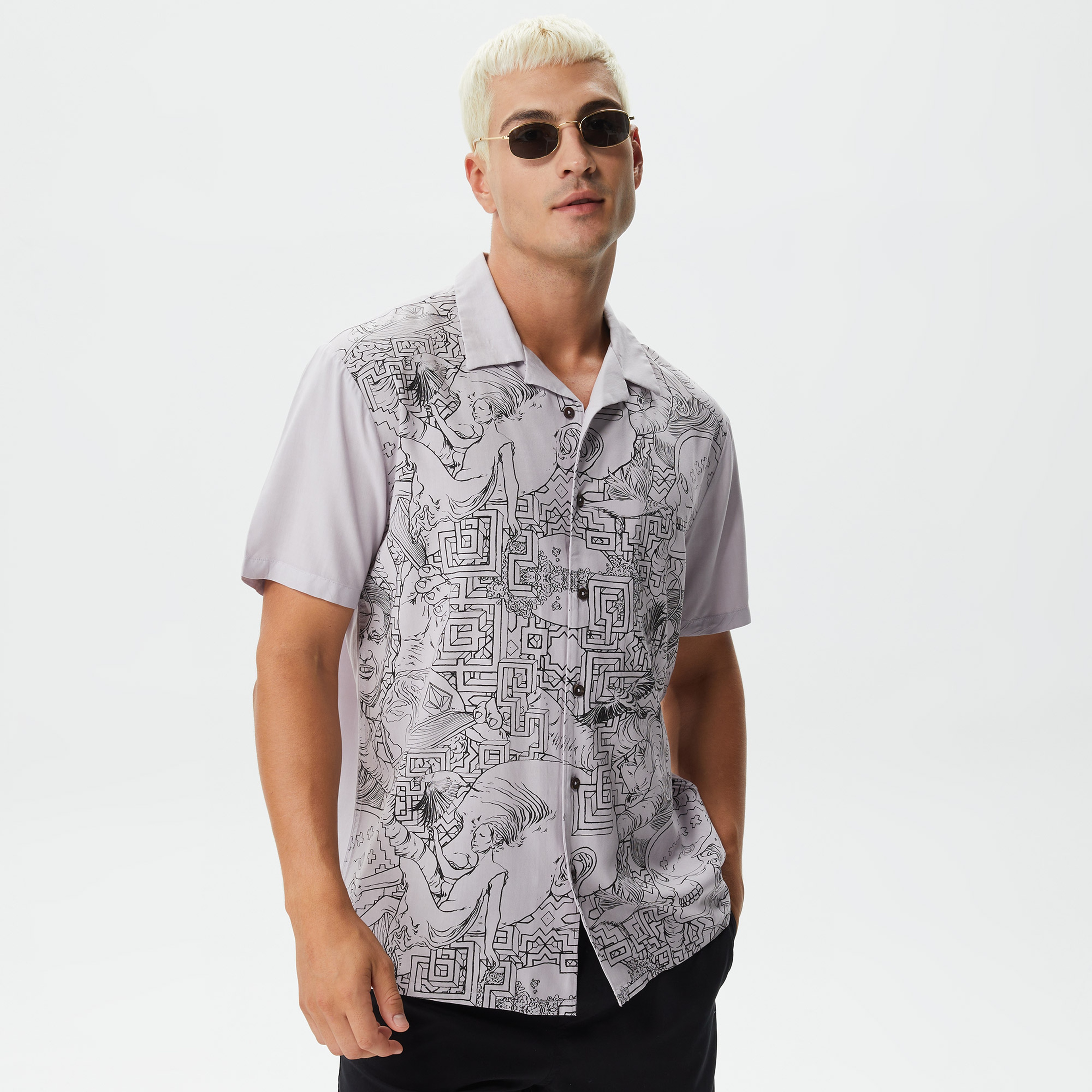 Volcom Fa Ed Merlin Murray Prt Erkek Renkli Gömlek
