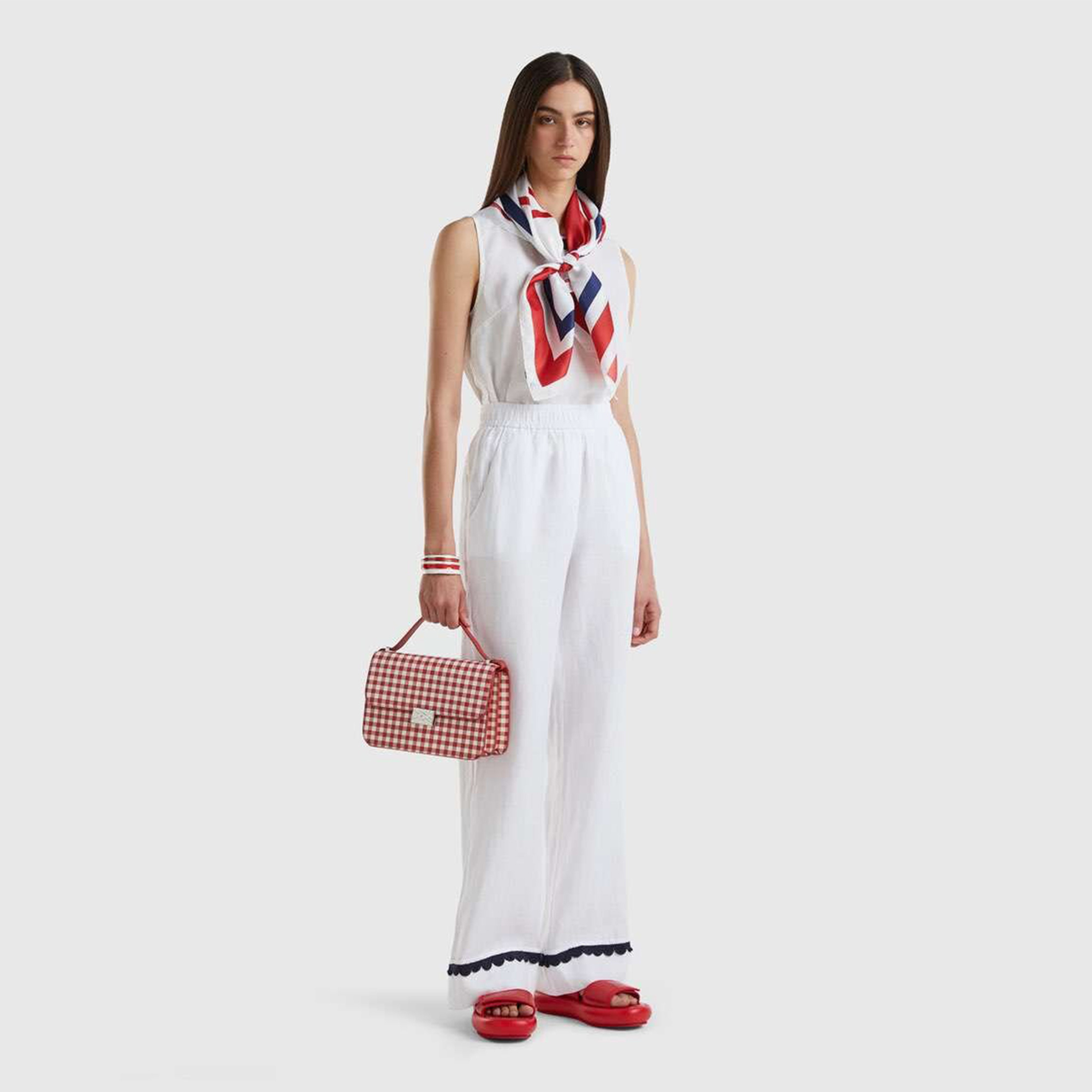 Benetton Kadın Beyaz Pantolon