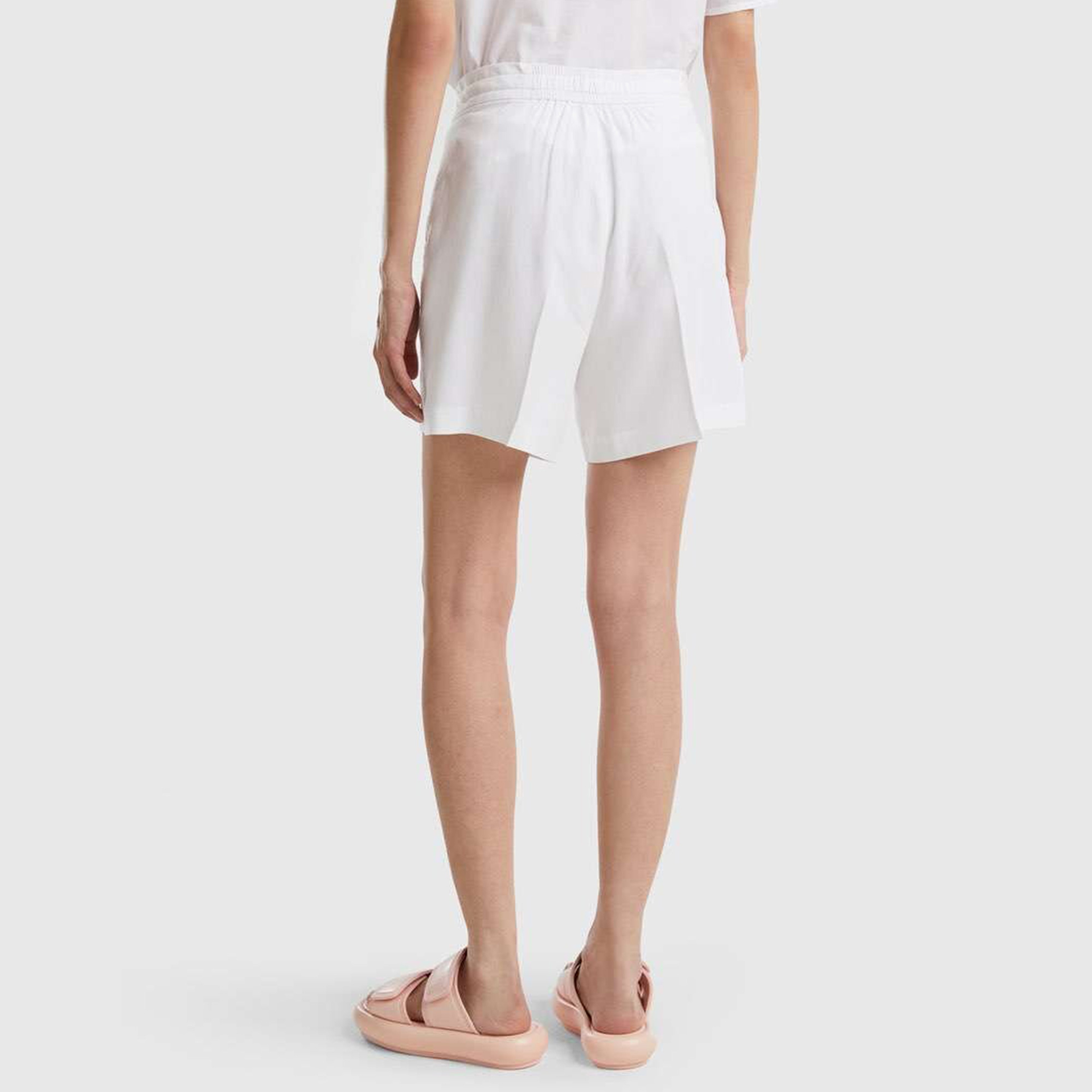 Benetton Kadın Beyaz Şort