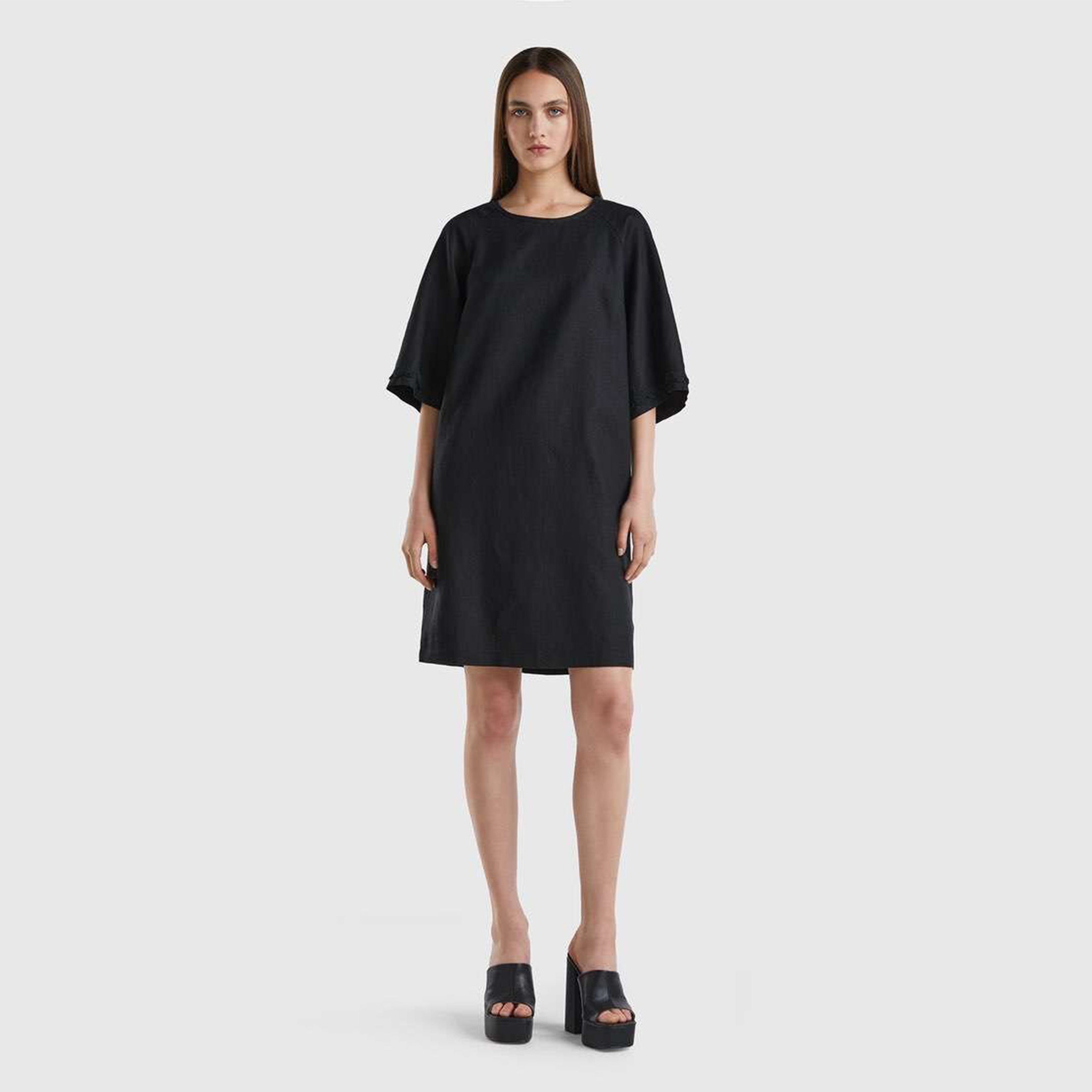 Benetton Kadın Siyah Elbise