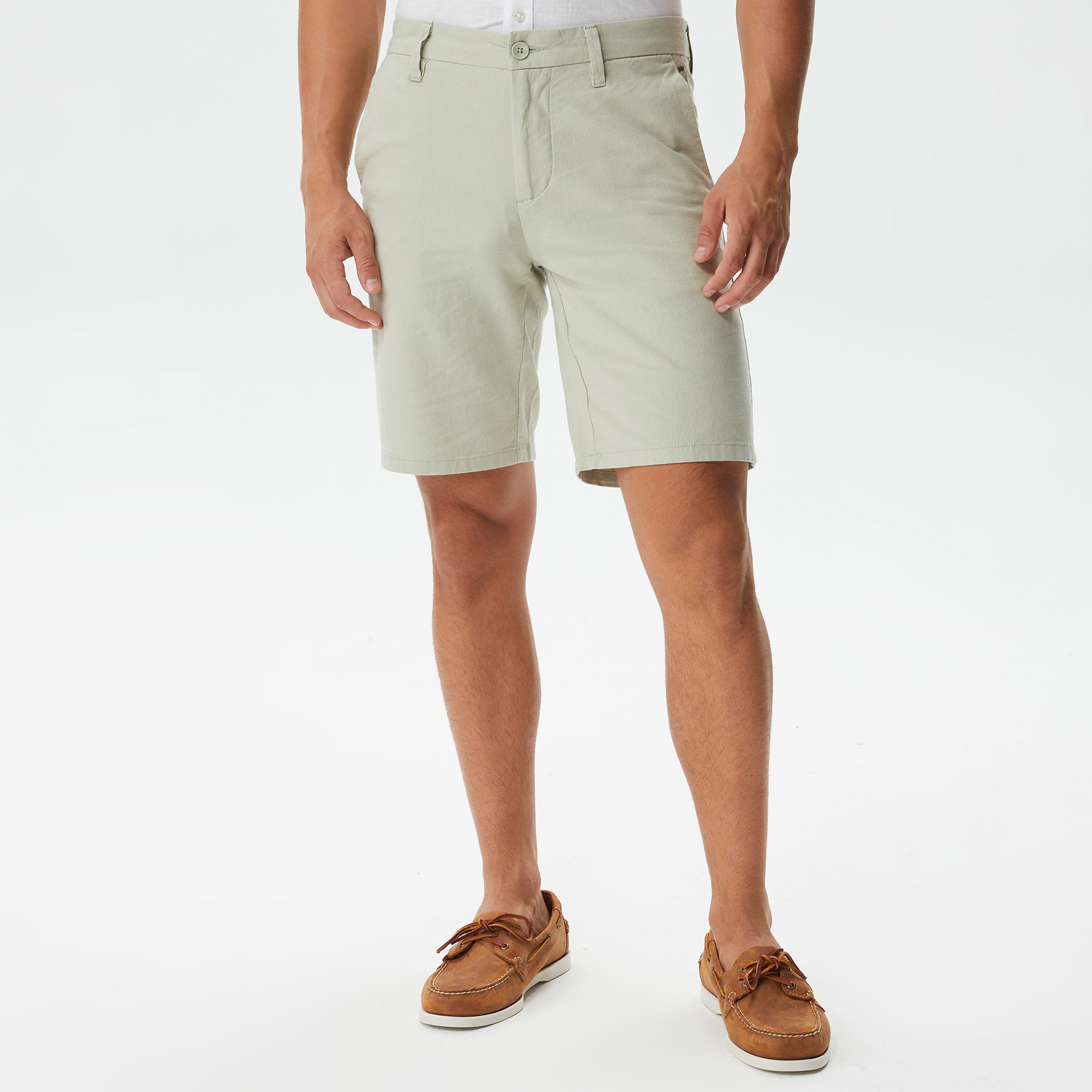 ONLY&SONS Onsmark Cotton Keten Erkek Gri Şort