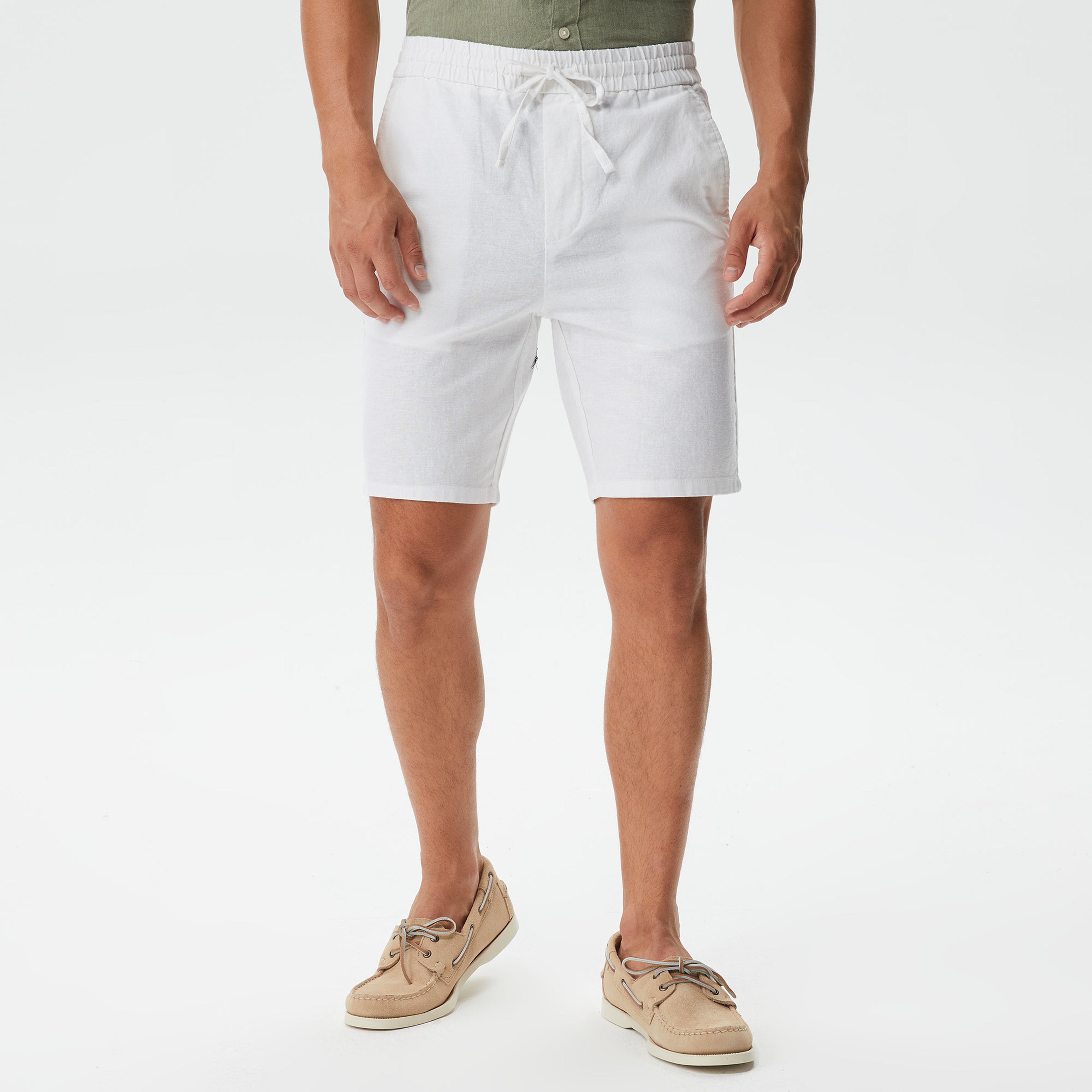 ONLY&SONS Onslinus Cot Lin Erkek Beyaz Şort