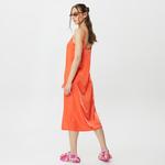 Only Onlmayra Slip Tie Satin Kadın Turuncu Elbise