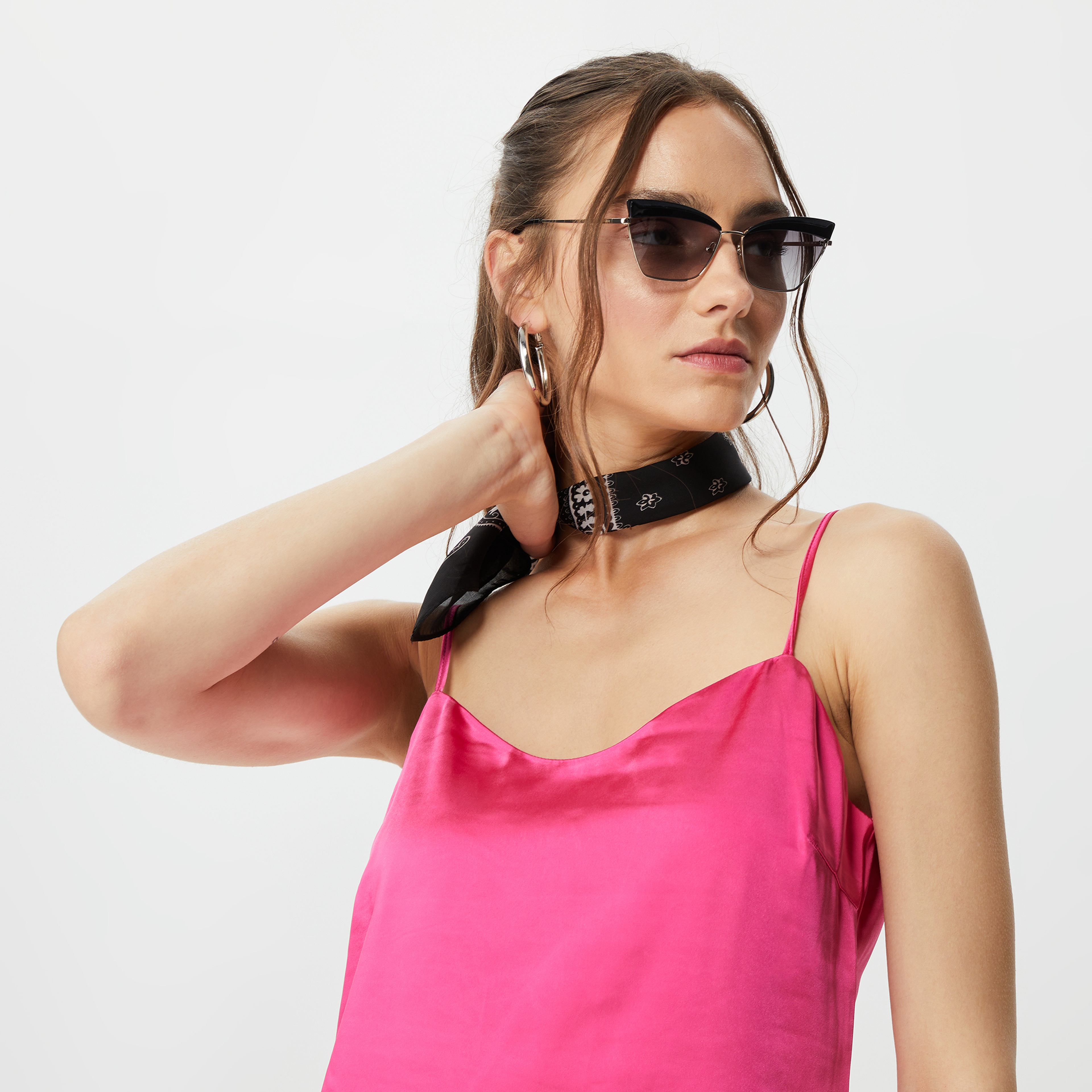 Only Onlmayra Slip Tie Satin Kadın Pembe Elbise