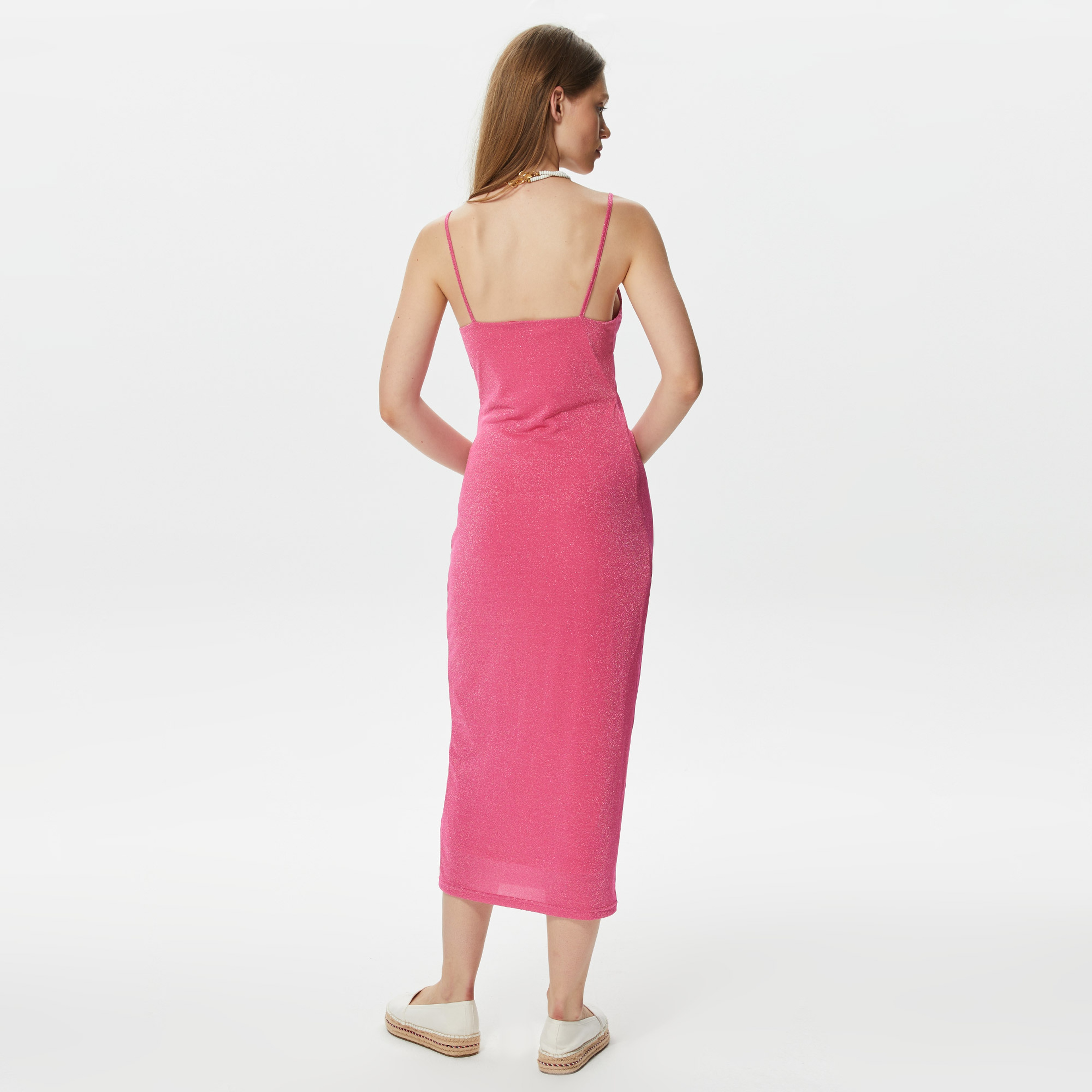 Only Onldebbie Glitter Kadın Pembe Elbise