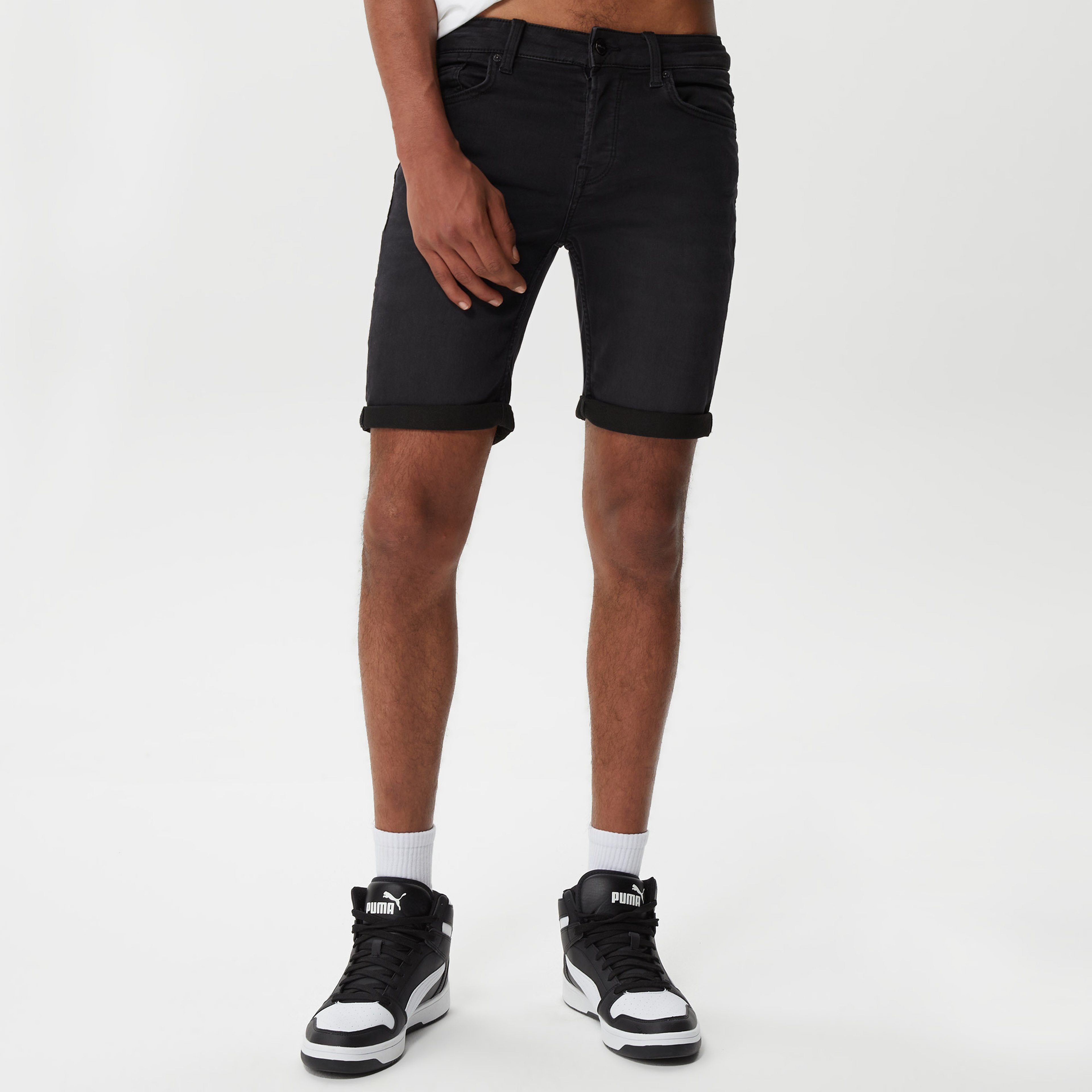 ONLY&SONS Onsply Regular Fit Denim Erkek Siyah Şort