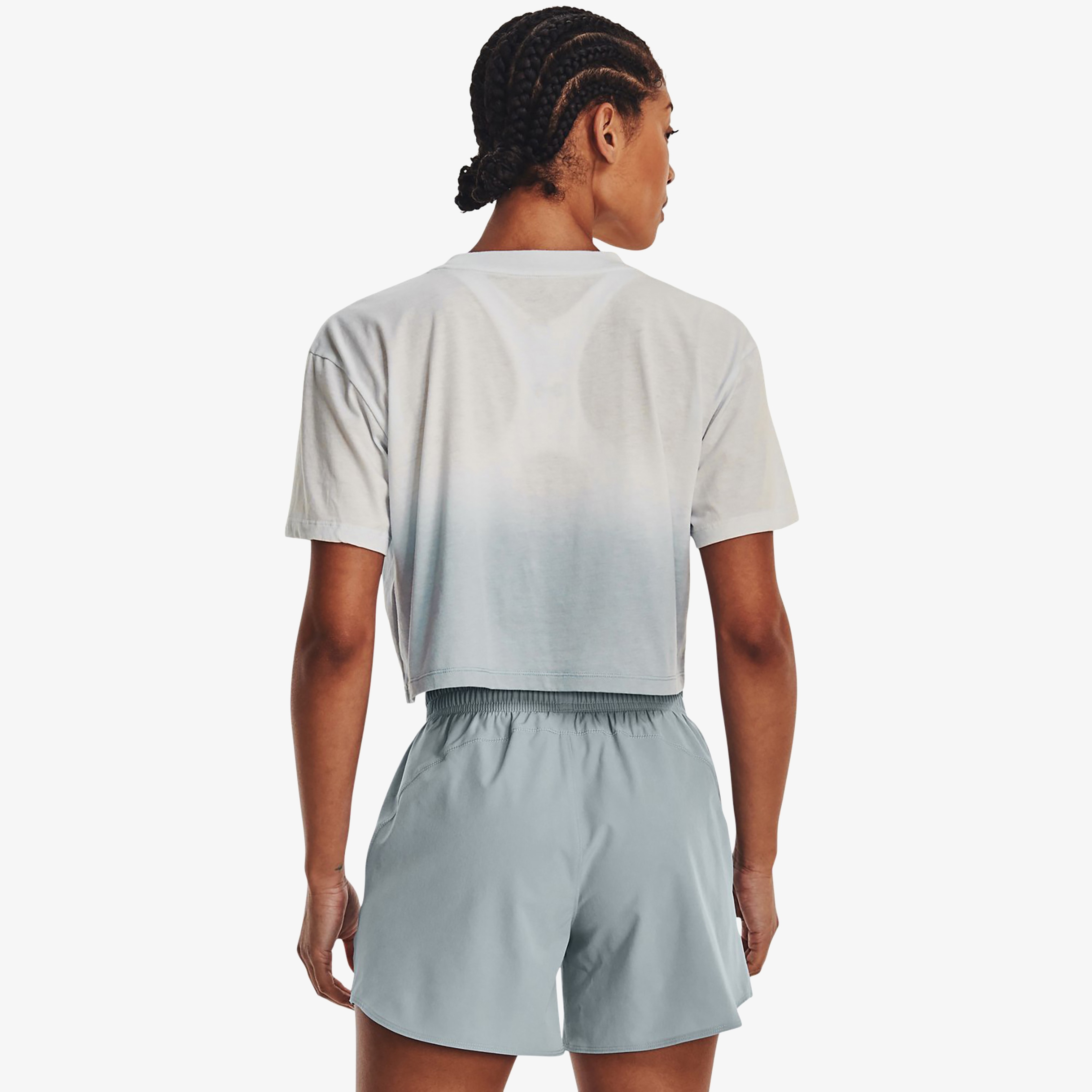 Under Armour Branded Dip Dye Crop Kadın Yeşil T-Shirt