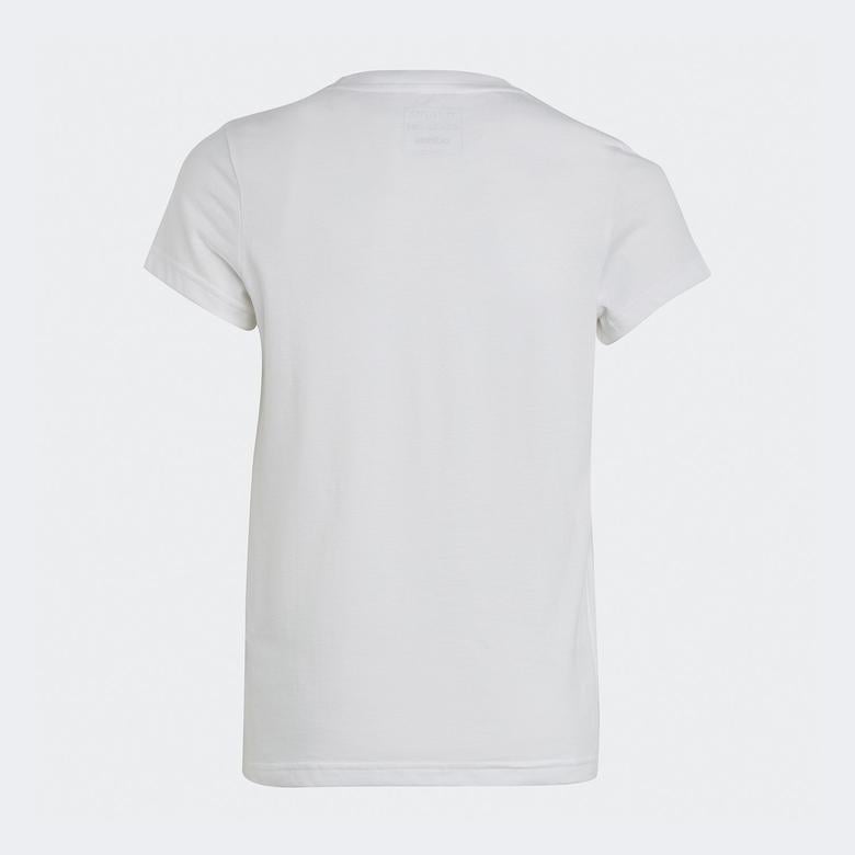 adidas Essentials Big Logo Cotton  Çocuk Beyaz T-Shirt