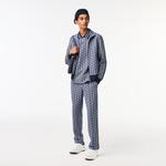 Erkek Classic Fit Monogram Lacivert Polo