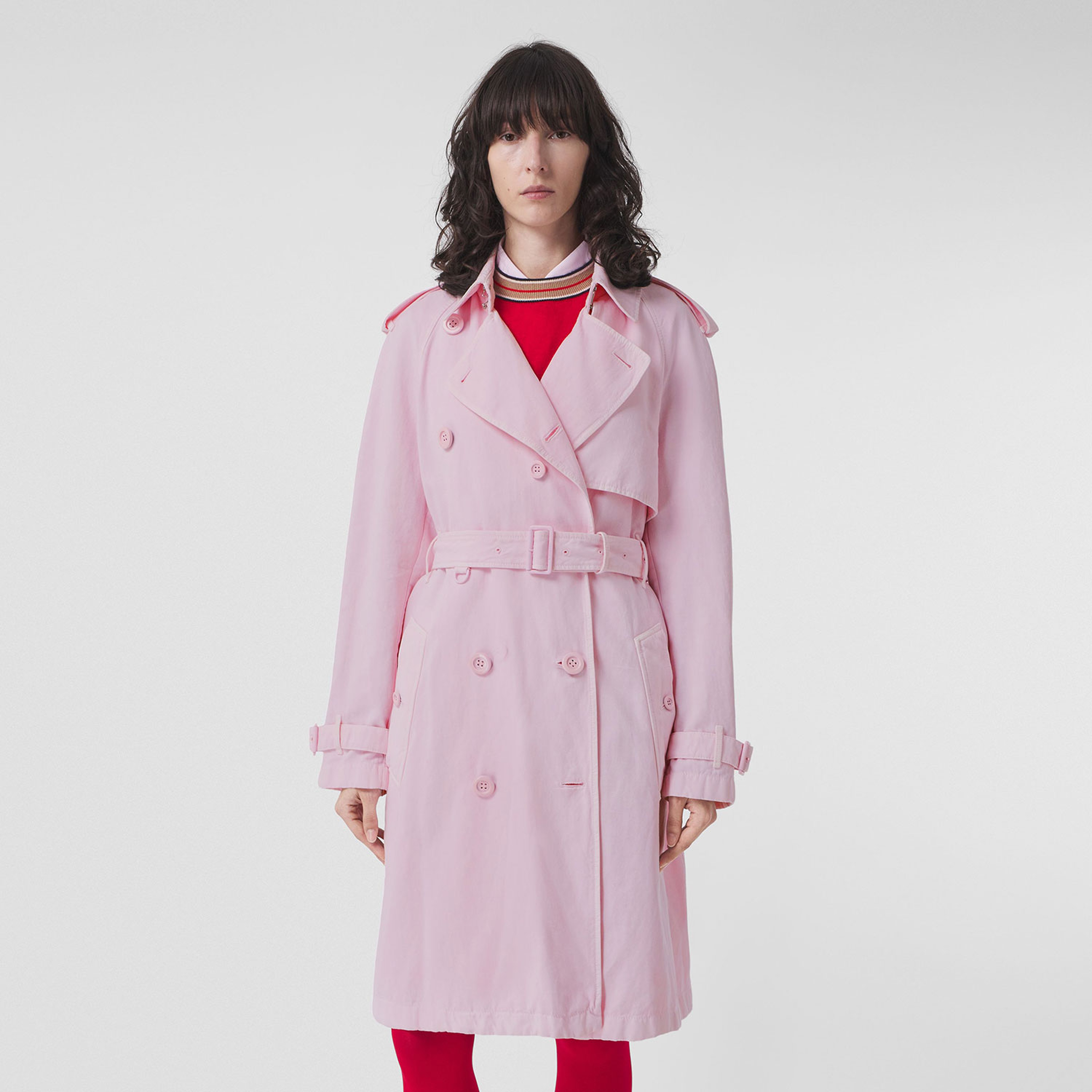 Burberry Kadın Pembe Trençkot