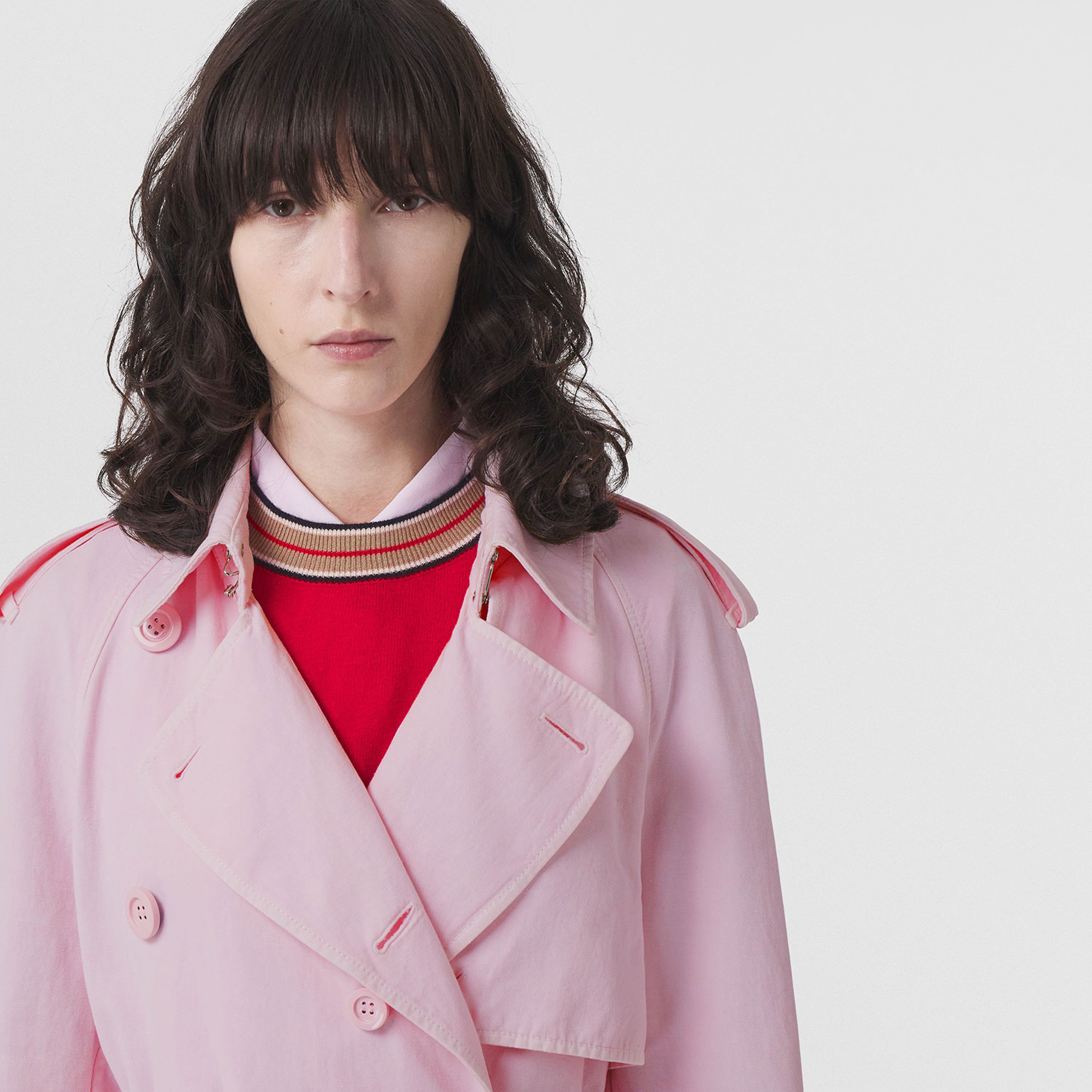 Burberry Kadın Pembe Trençkot