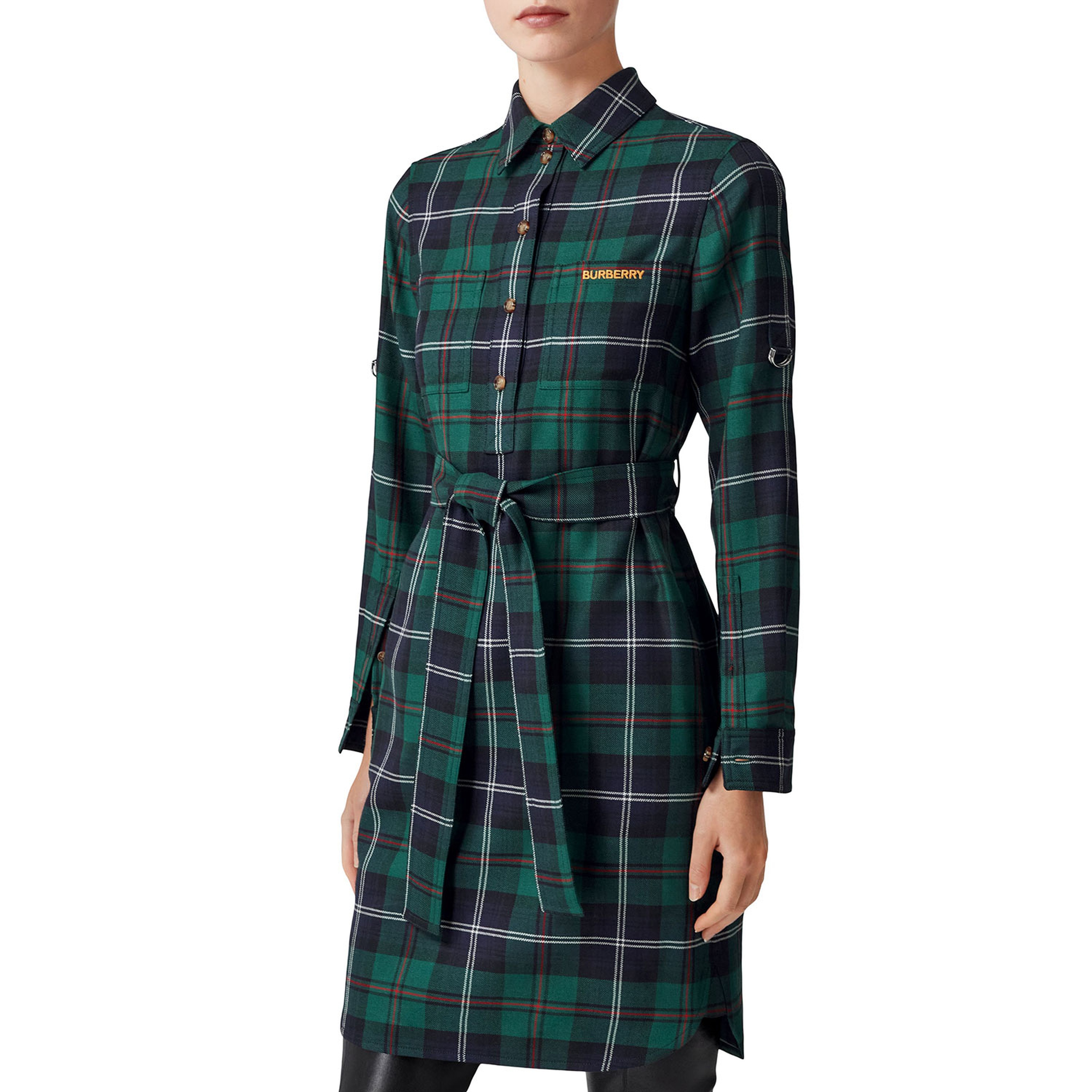 Burberry Kadın Yeşil Elbise