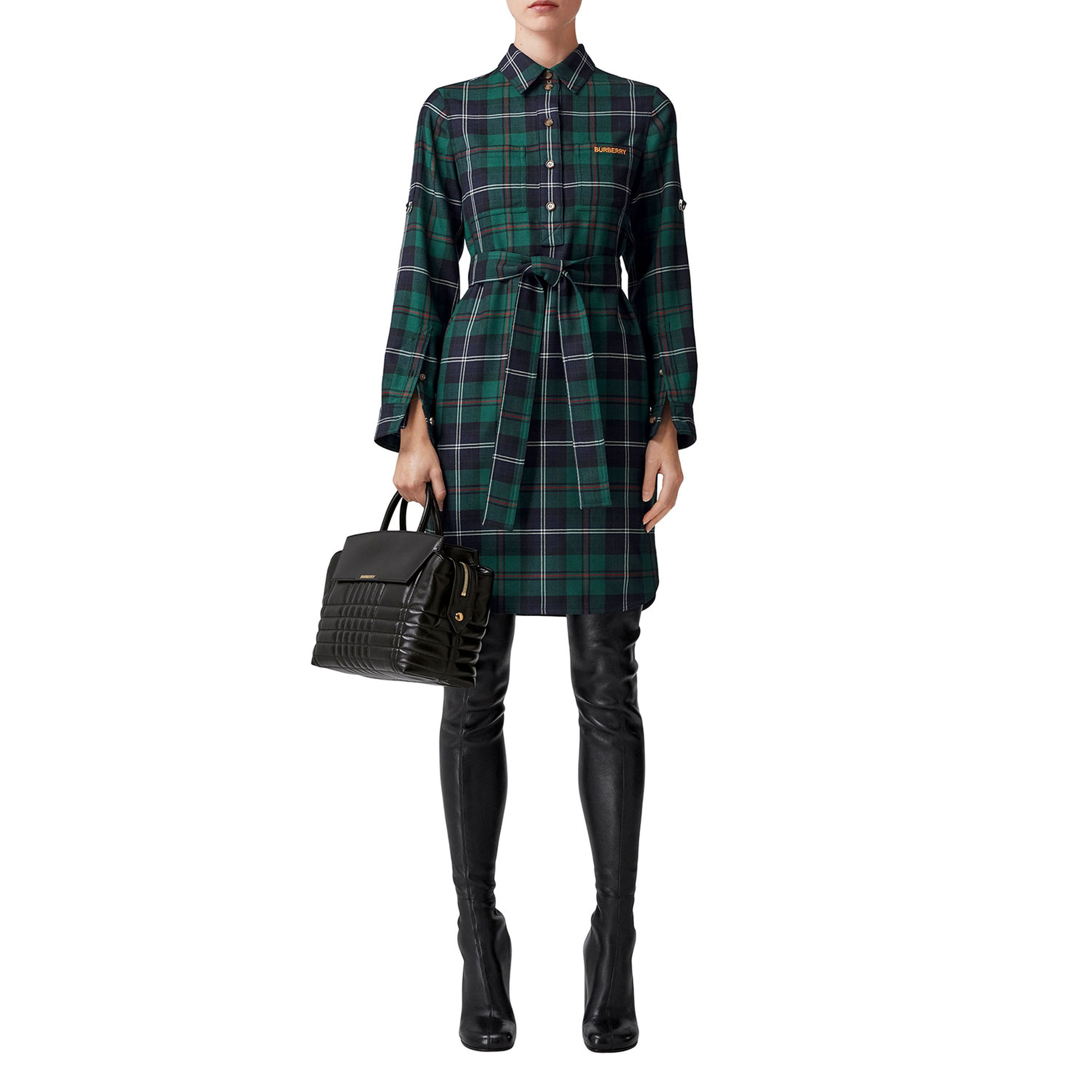 Burberry Kadın Yeşil Elbise