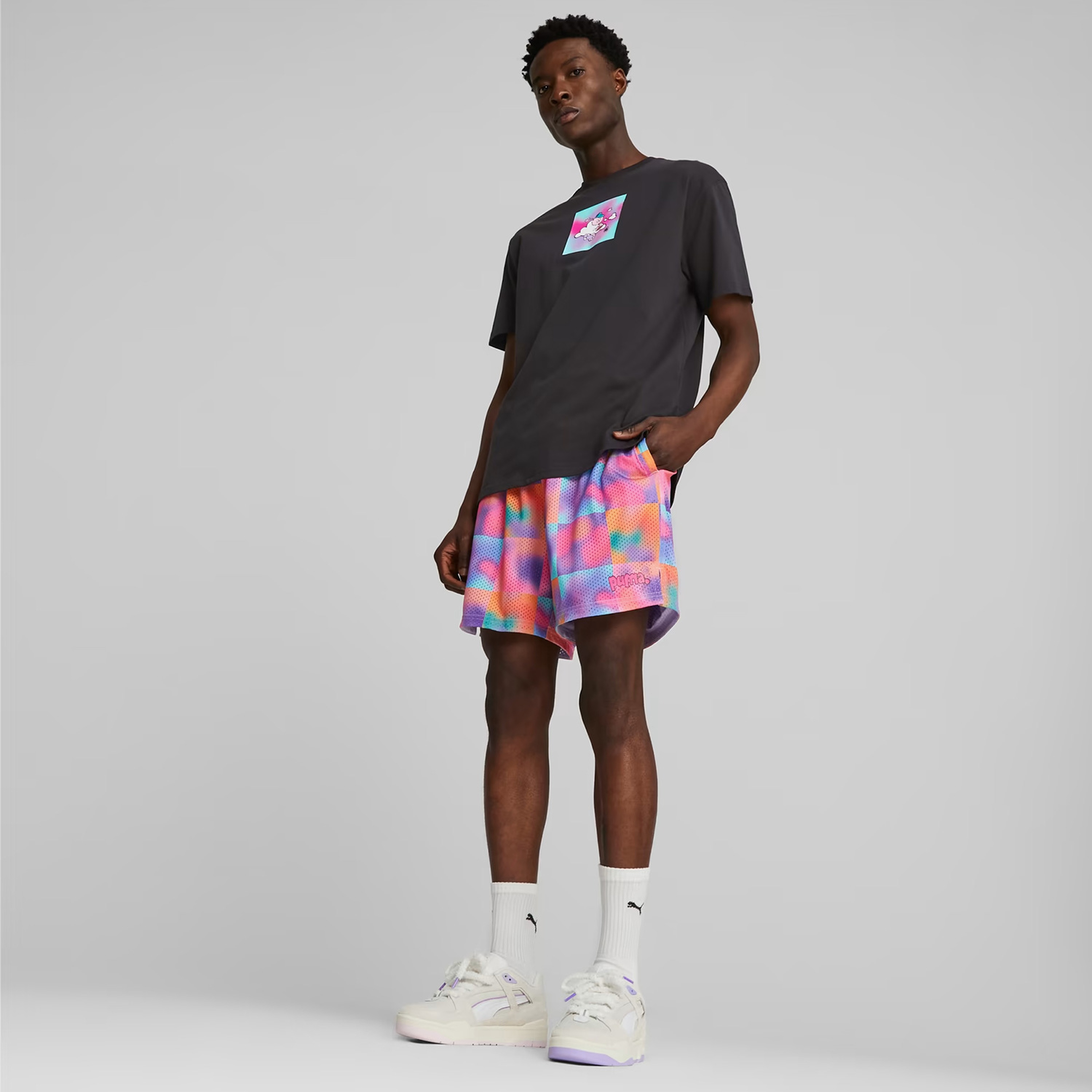 Puma X 8enjamin AOP Mesh Shorts 6 Erkek Renkli Şort